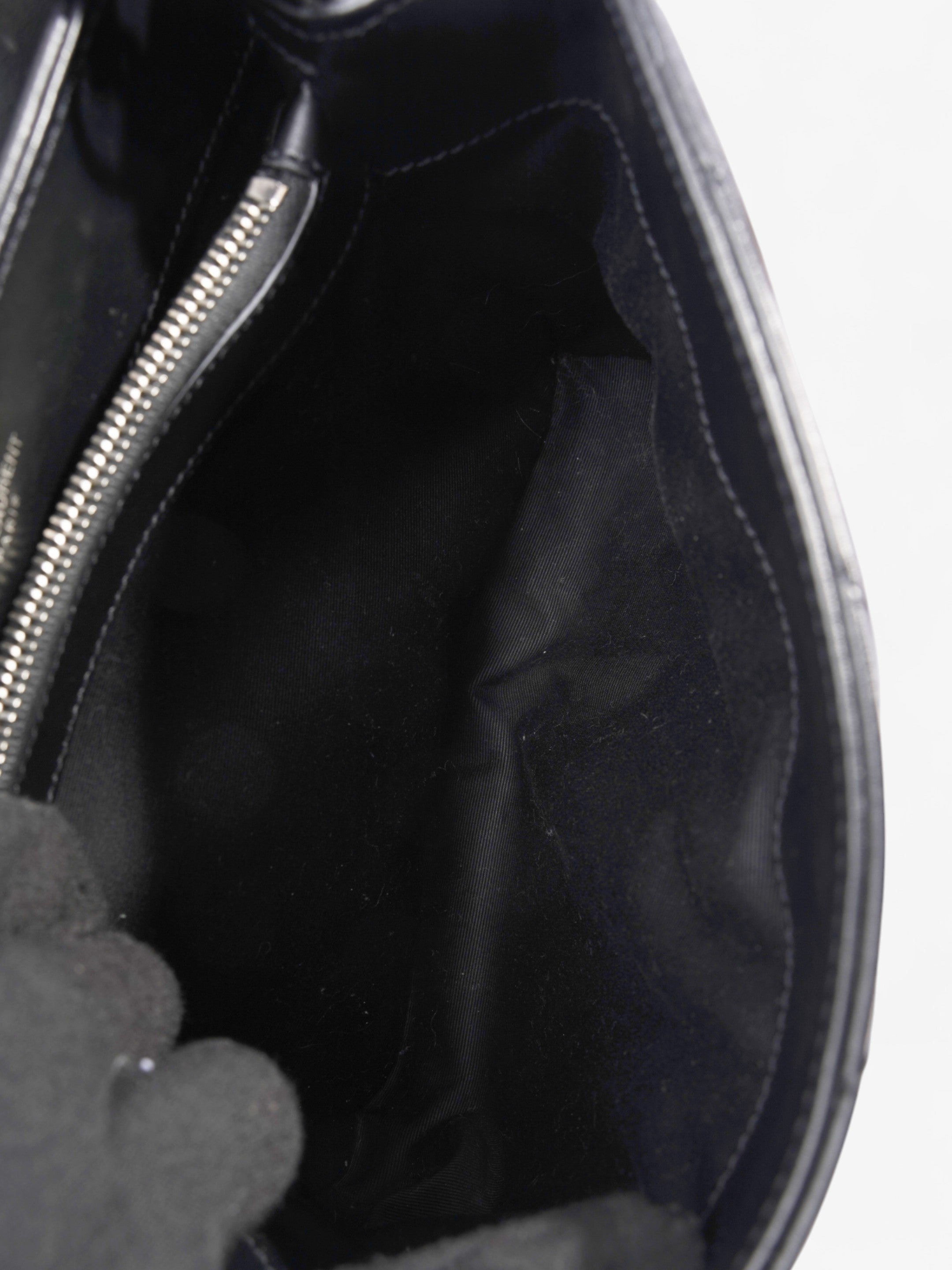 Saint Laurent Lou Lou Black Lambskin Leather Small