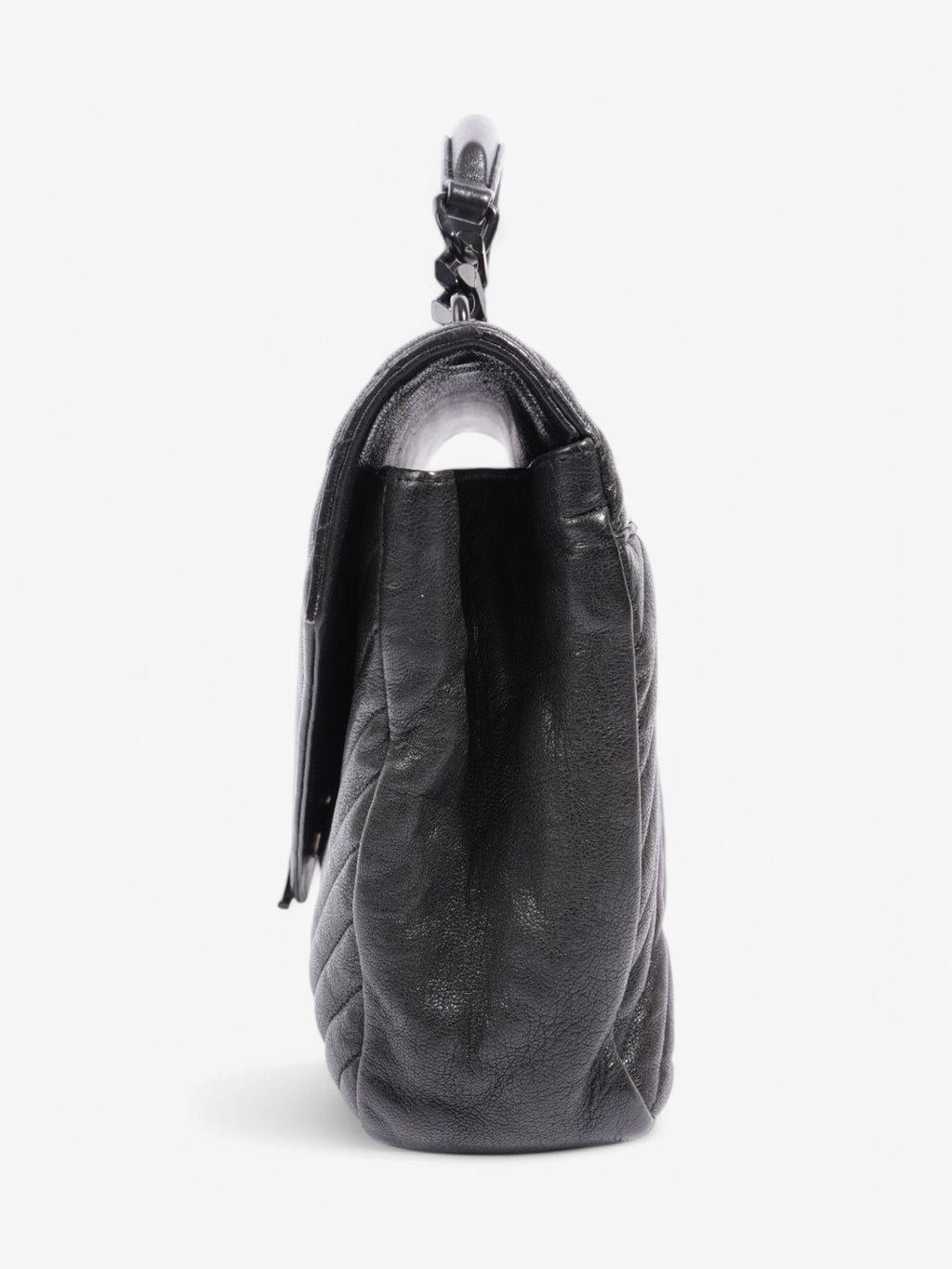 Saint Laurent College Black Lambskin Leather Large