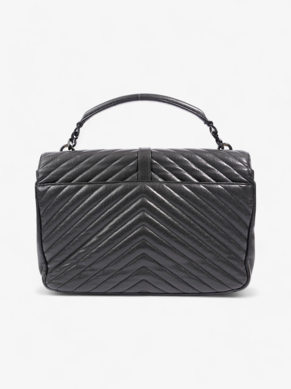 Saint Laurent College Black Lambskin Leather Large
