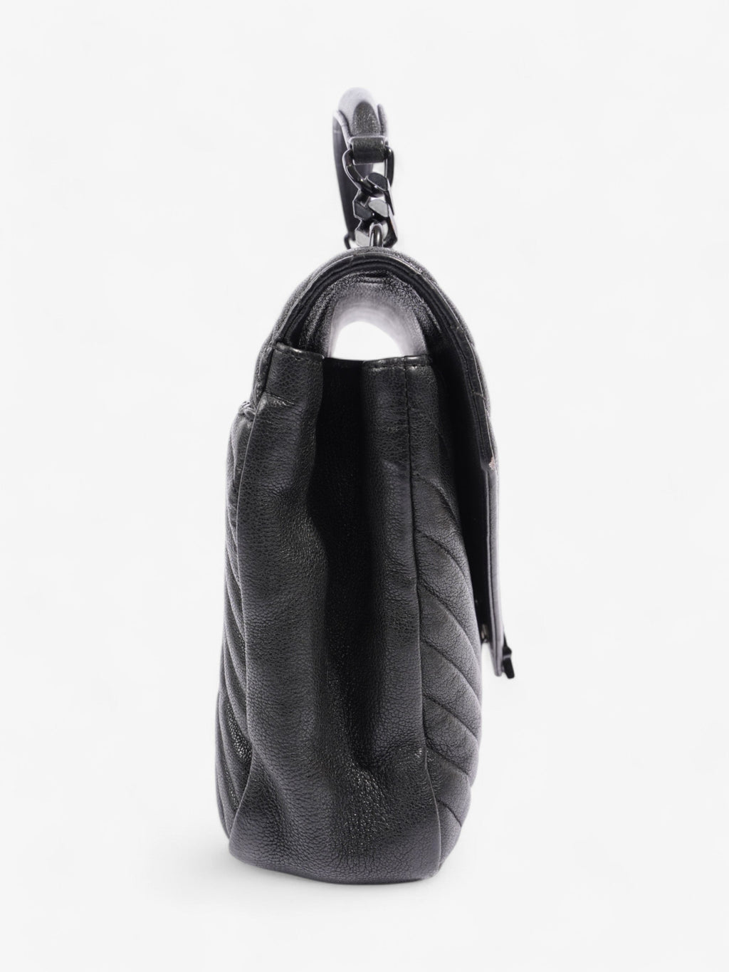 Saint Laurent College Black Lambskin Leather Large