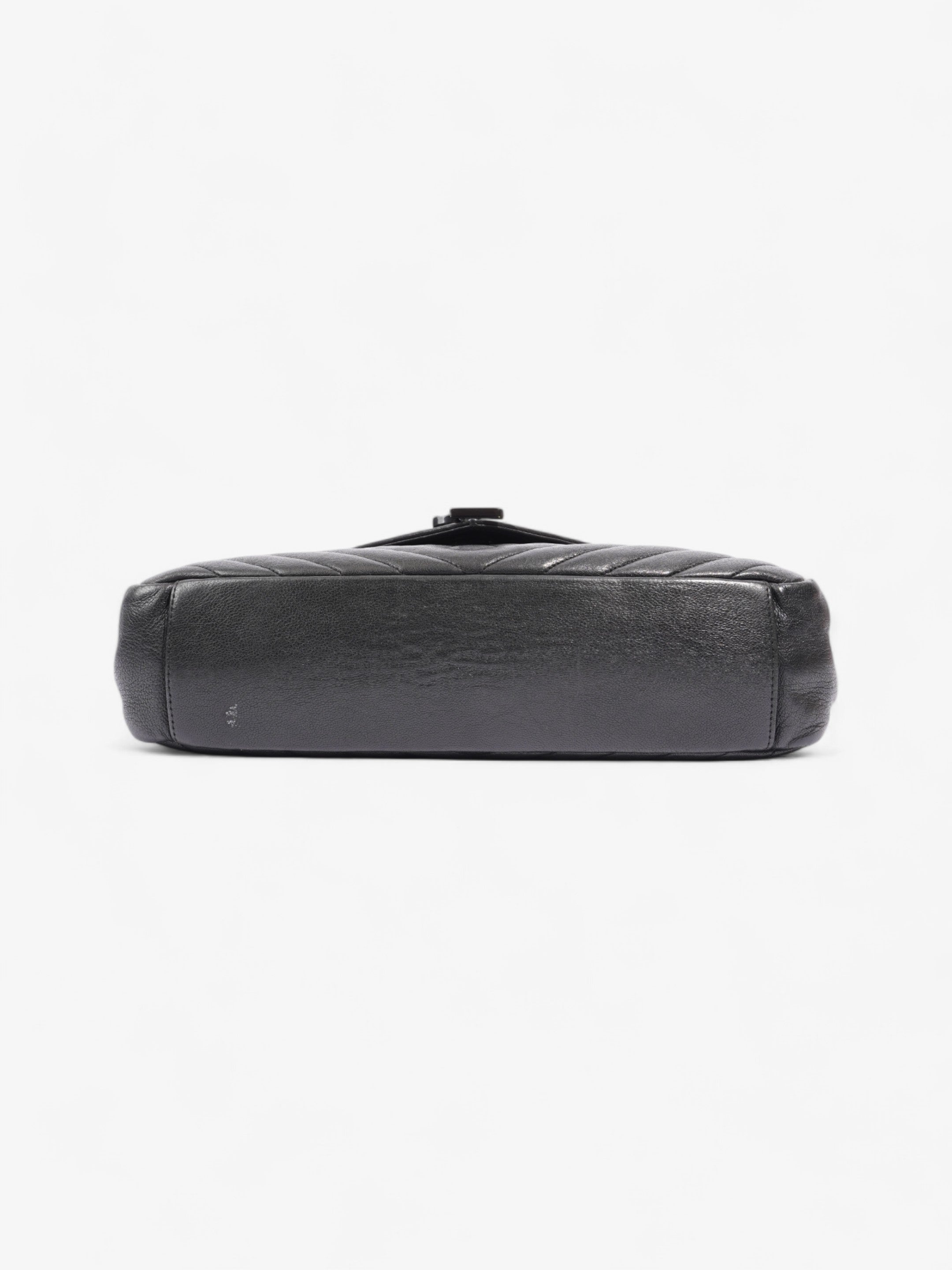 Saint Laurent College Black Lambskin Leather Large