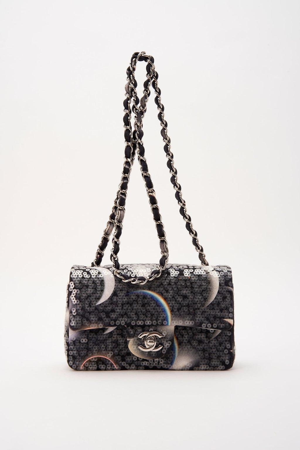 2017 Chanel Canvas And Sequin Space Flap Bag