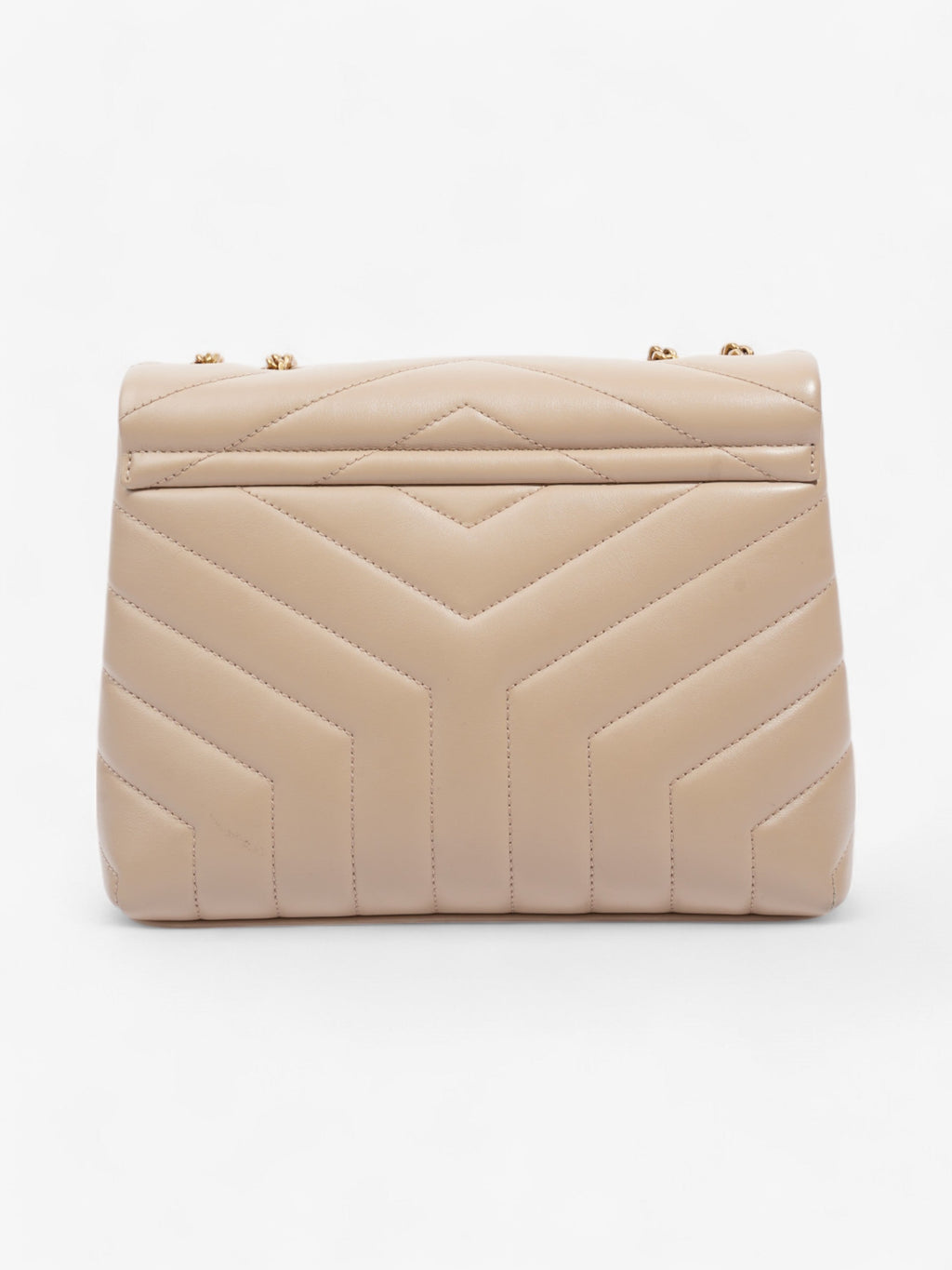 Saint Laurent Lou Lou Dark Beige Calfskin Leather Small