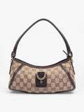 Gucci Abbey Beige And Ebony GG Supreme / Brown Canvas