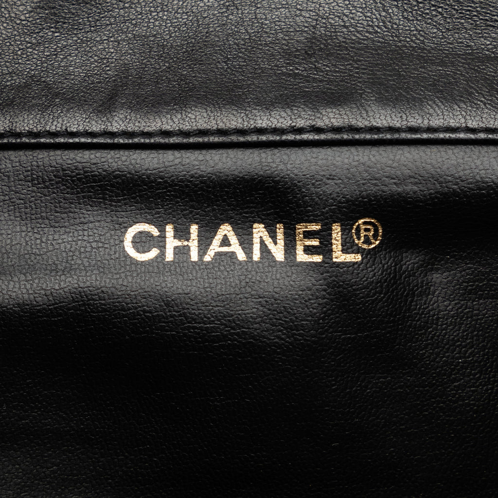 Chanel Duma Backpack Black Raffia Gold