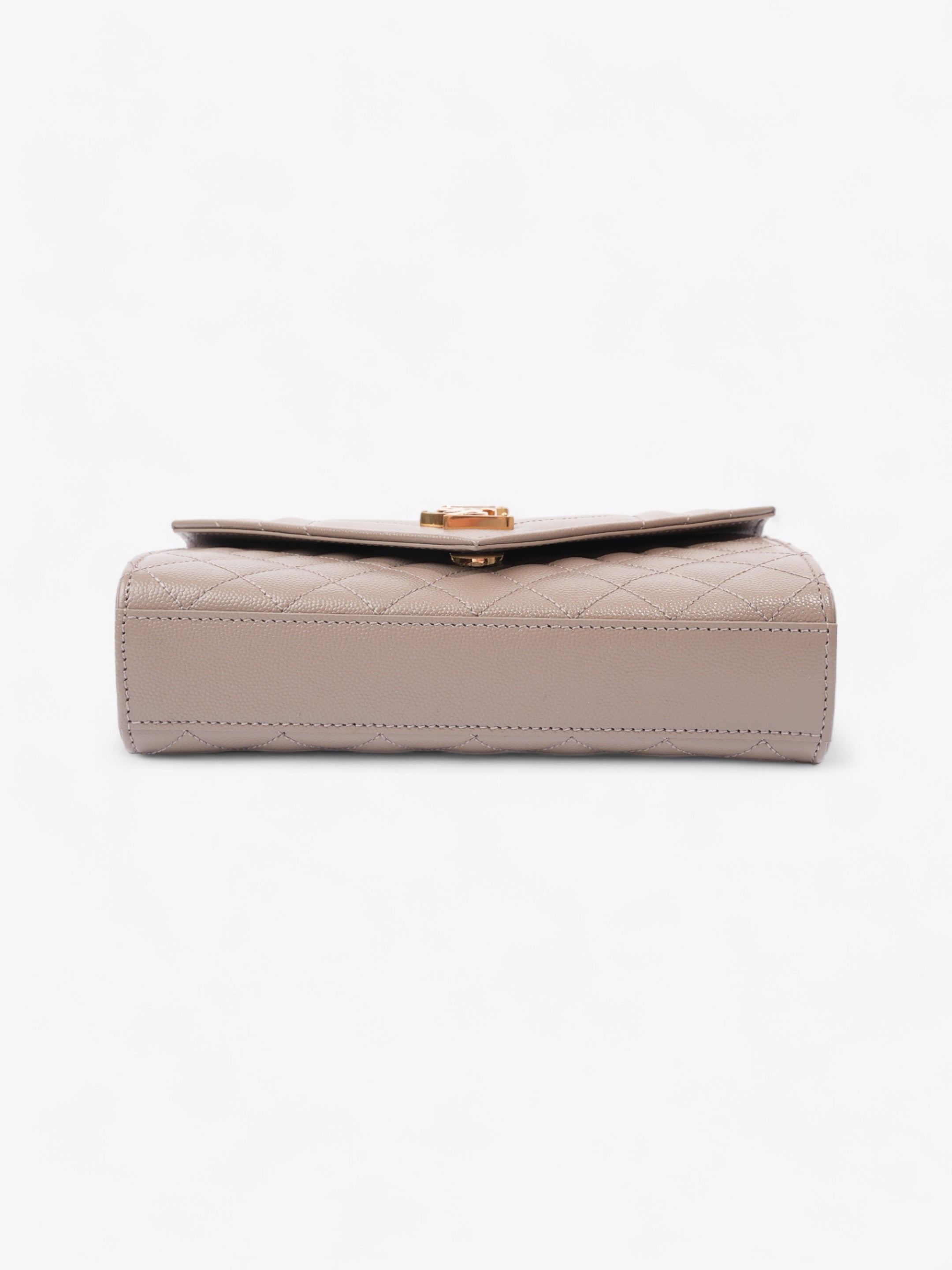 Saint Laurent Envelope Dark Beige Calfskin Leather Small