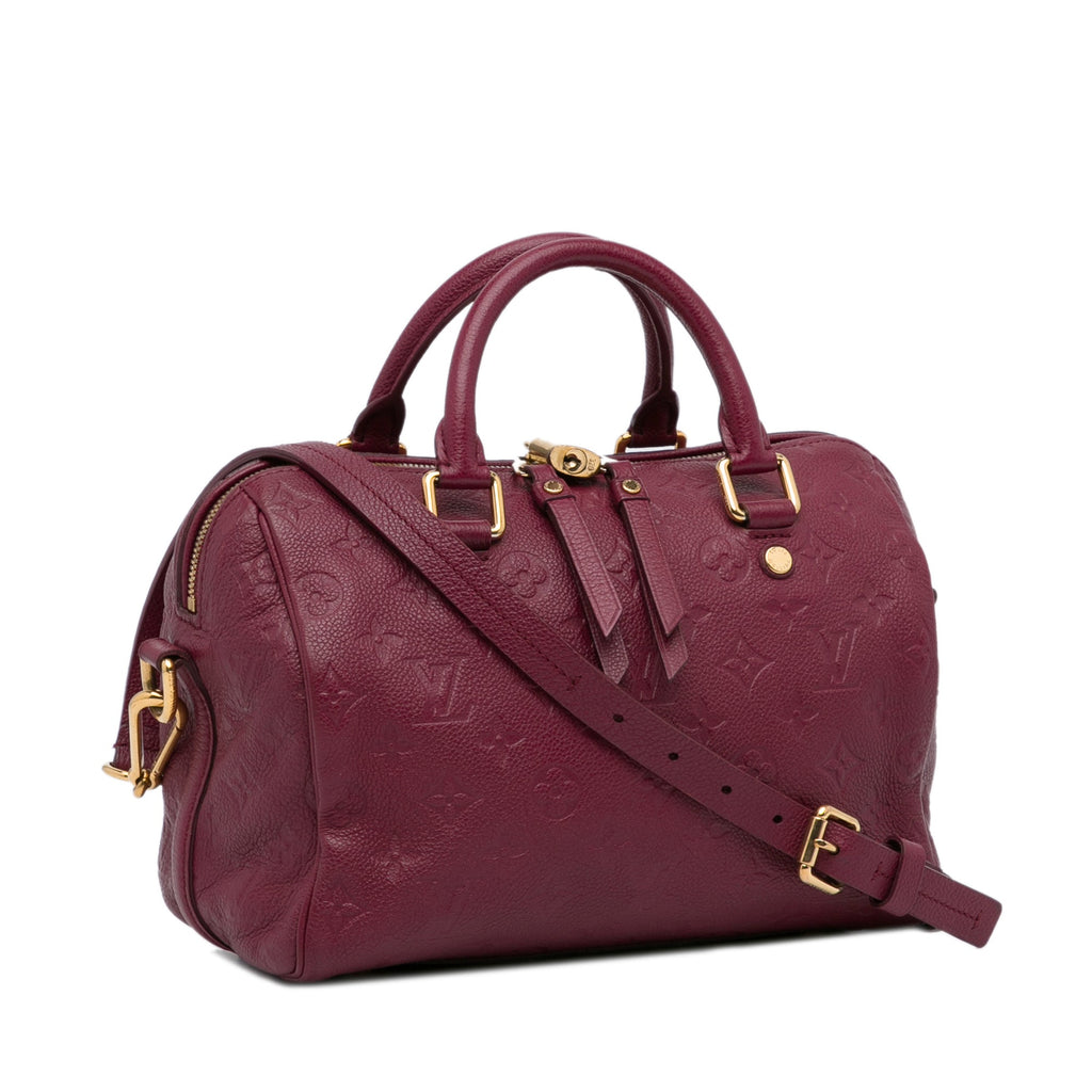 Louis Vuitton Speedy BandouliÃƒÆ’Ã‚Â¨re 25 Red Monogram Empreinte