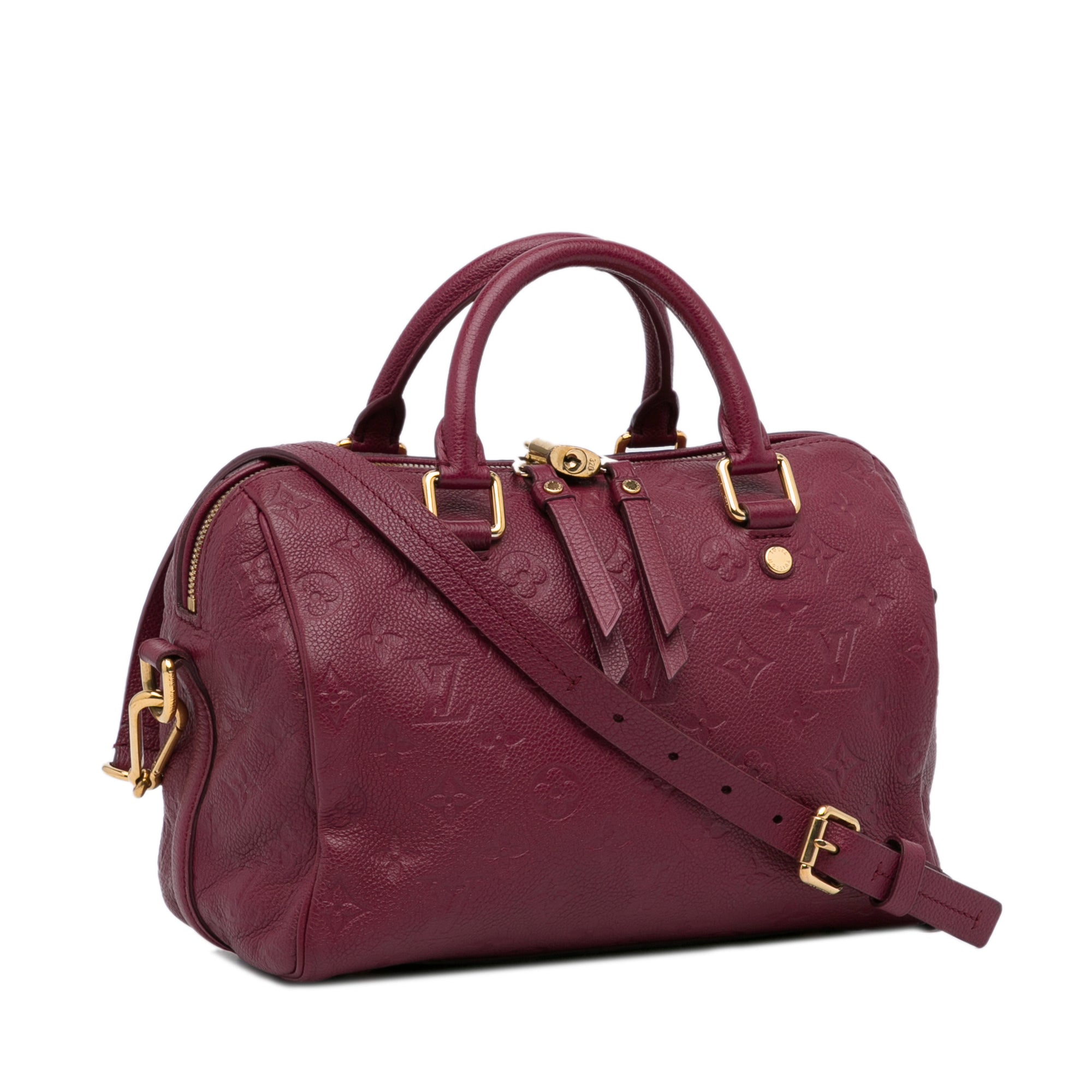 Louis Vuitton Speedy BandouliÃƒÆ’Ã‚Â¨re 25 Red Monogram Empreinte