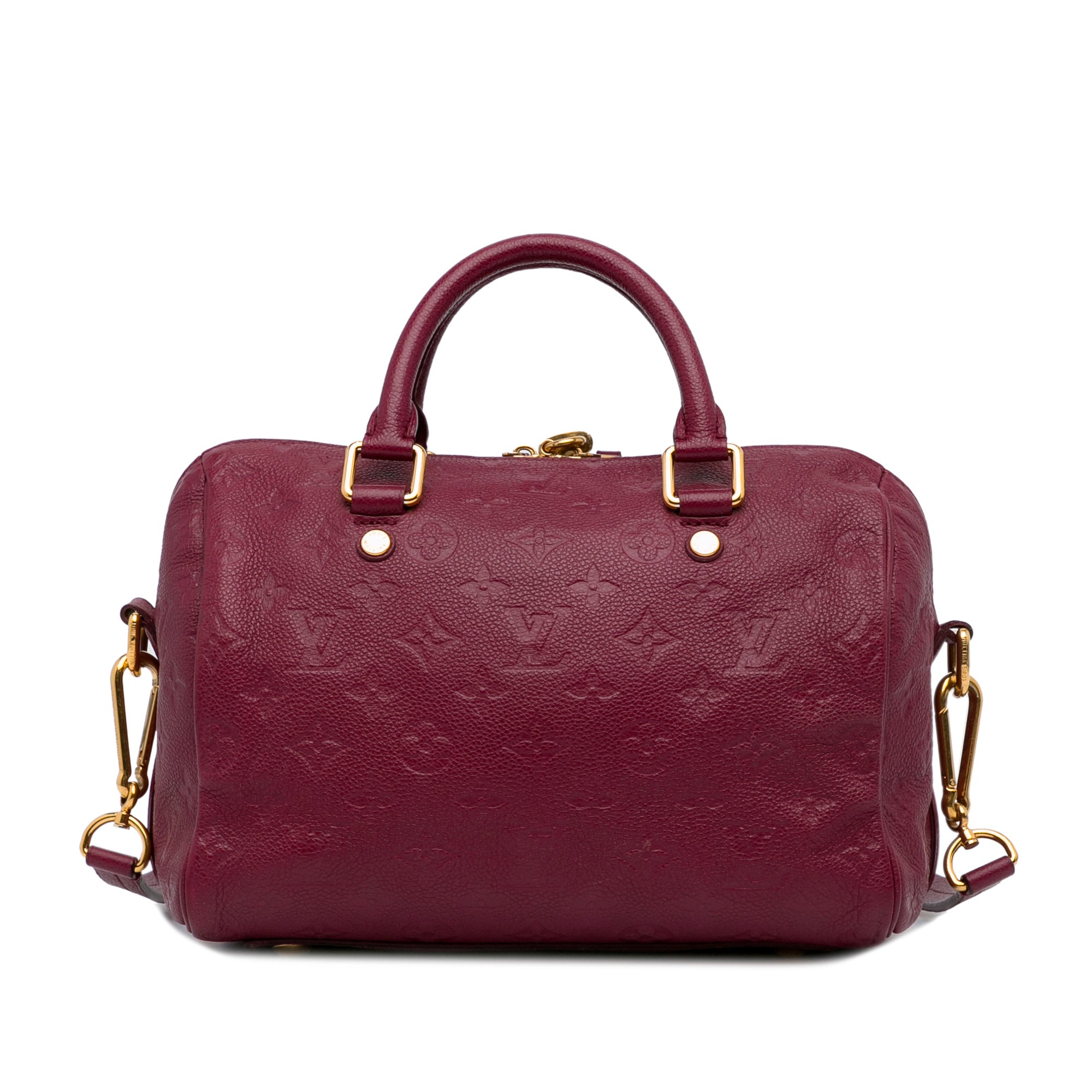 Louis Vuitton Speedy BandouliÃƒÆ’Ã‚Â¨re 25 Red Monogram Empreinte