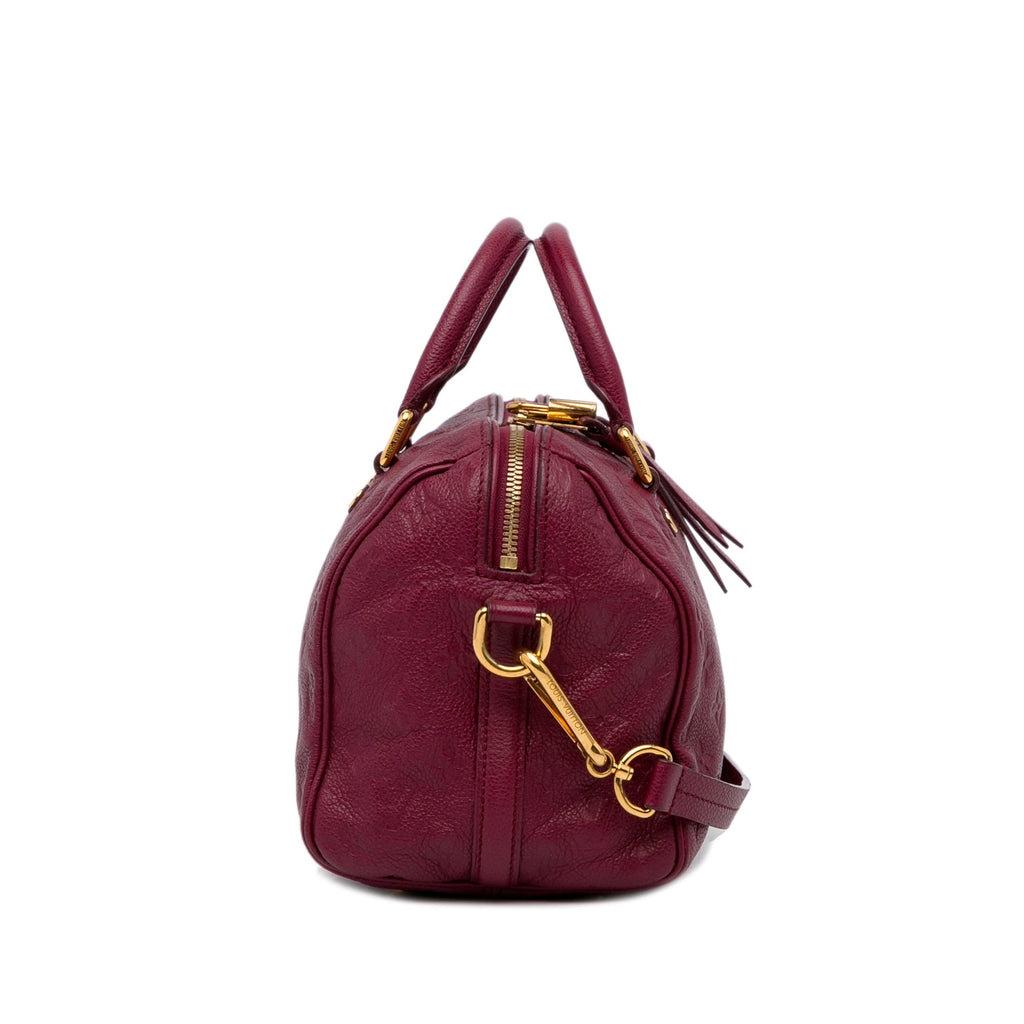 Louis Vuitton Speedy BandouliÃƒÆ’Ã‚Â¨re 25 Red Monogram Empreinte