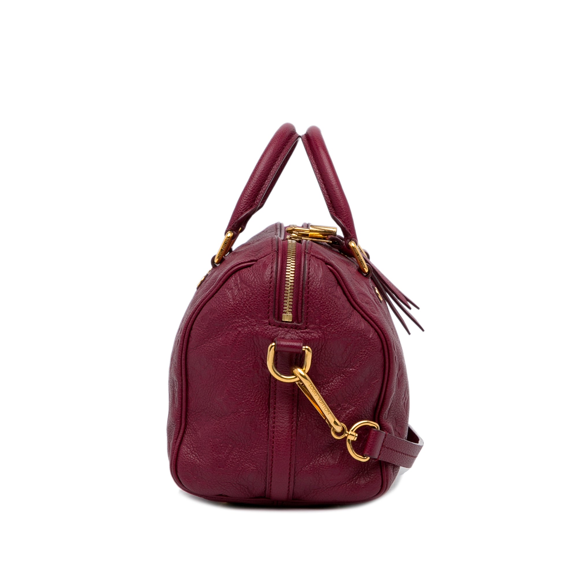Louis Vuitton Speedy BandouliÃƒÆ’Ã‚Â¨re 25 Red Monogram Empreinte