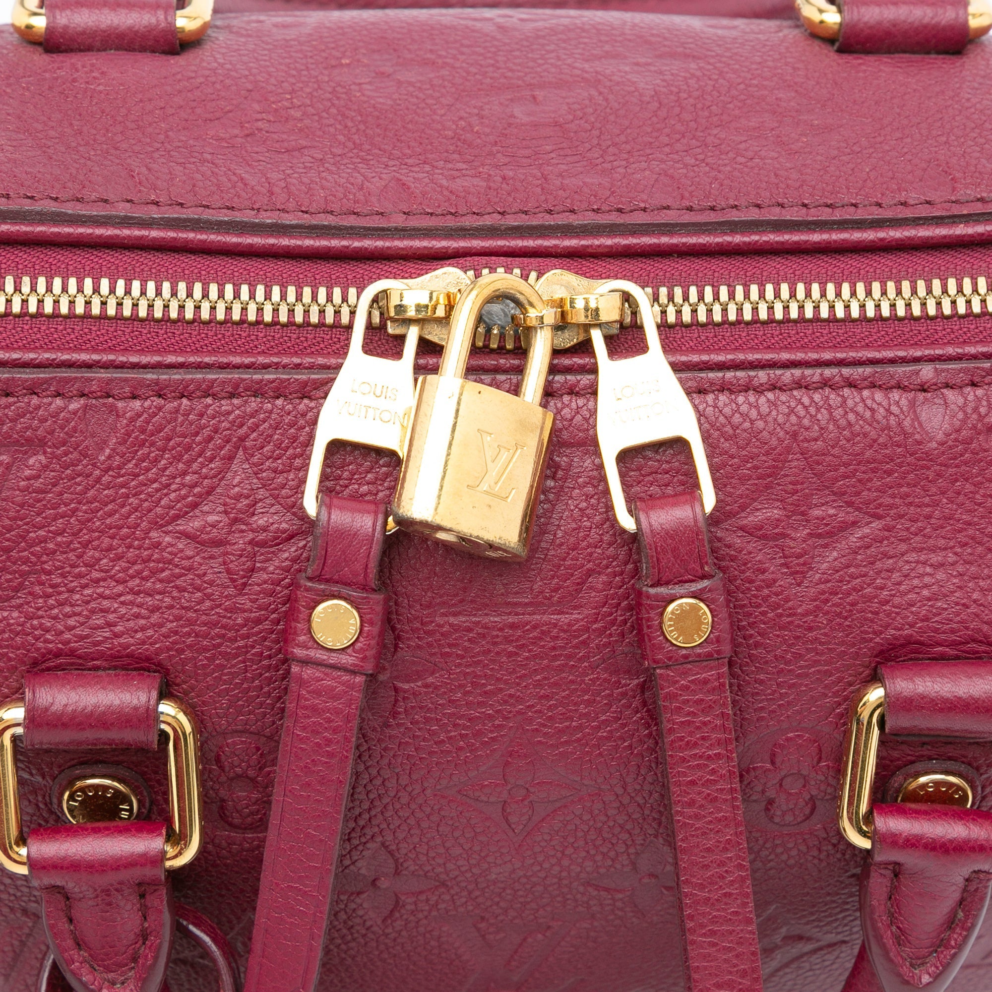 Louis Vuitton Speedy BandouliÃƒÆ’Ã‚Â¨re 25 Red Monogram Empreinte