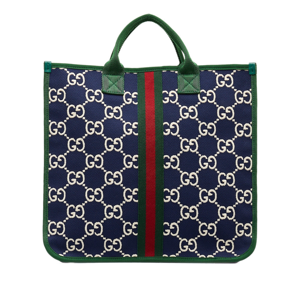Blue Gucci GG Nylon Web Children's Tote Bag
