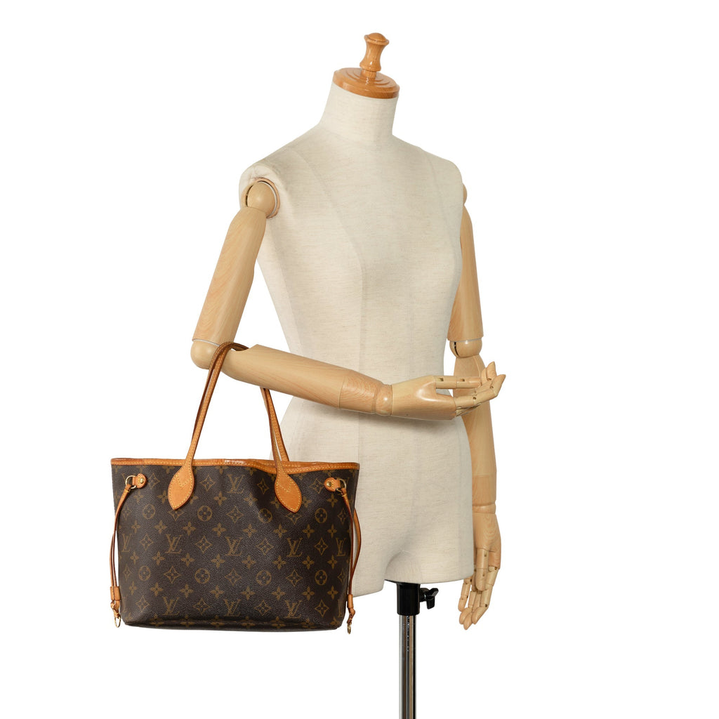 Brown Louis Vuitton Monogram Neverfull PM Tote Bag