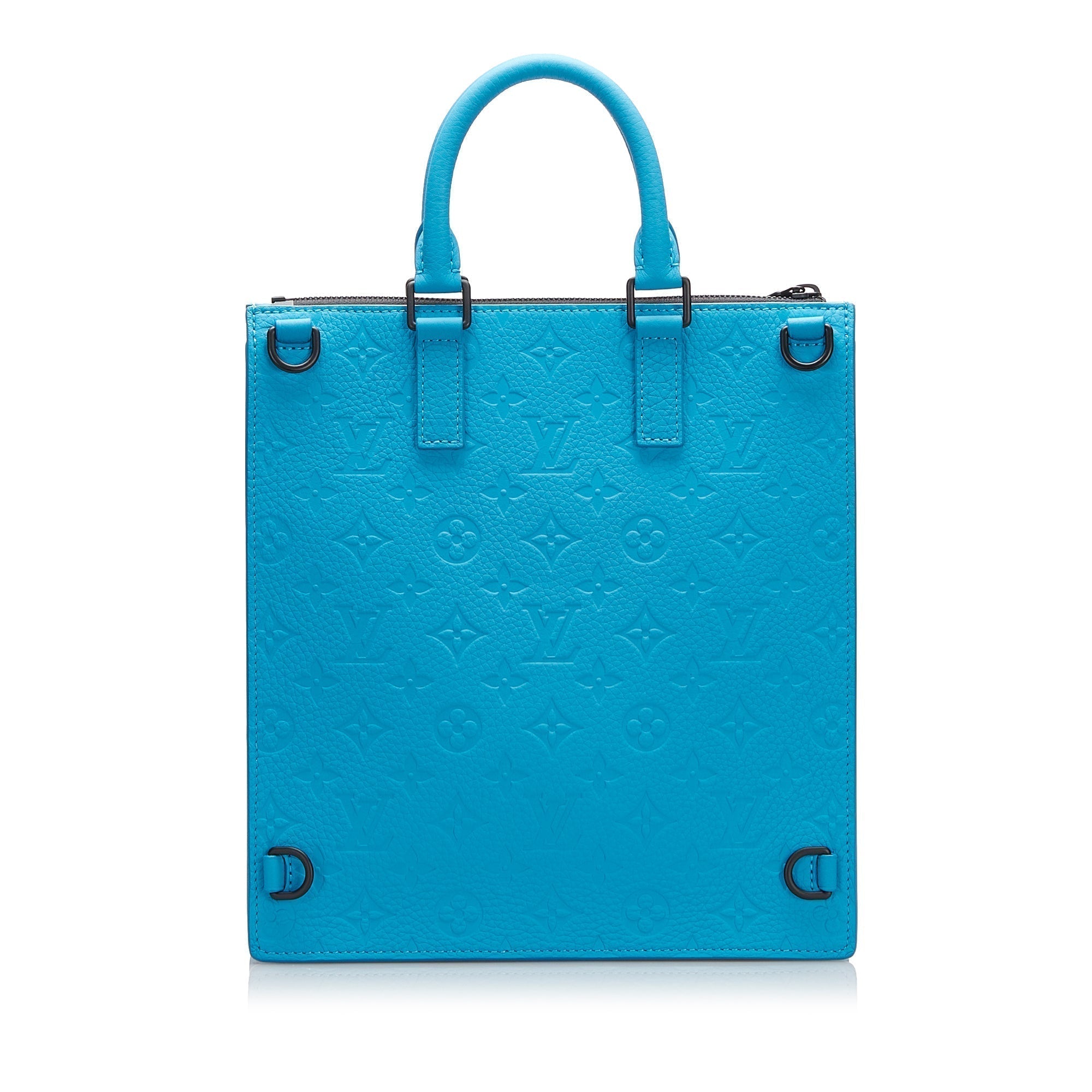 Louis Vuitton Sac Plat Blue Monogram Taurillon