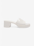 Gucci Logo Embossed Sandals 50 Cream Rubber EU 37 UK 4