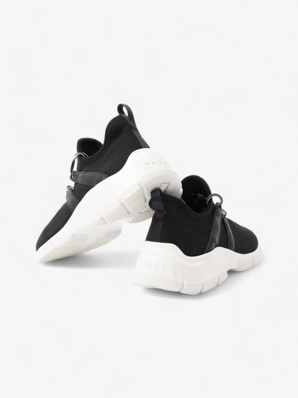 Prada XY Logo Sock Sneakers Black / White Knit EU 37 UK 4
