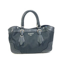 PRADA Handbag Nylon / leather black Triangle logo Tote Bag Women Used