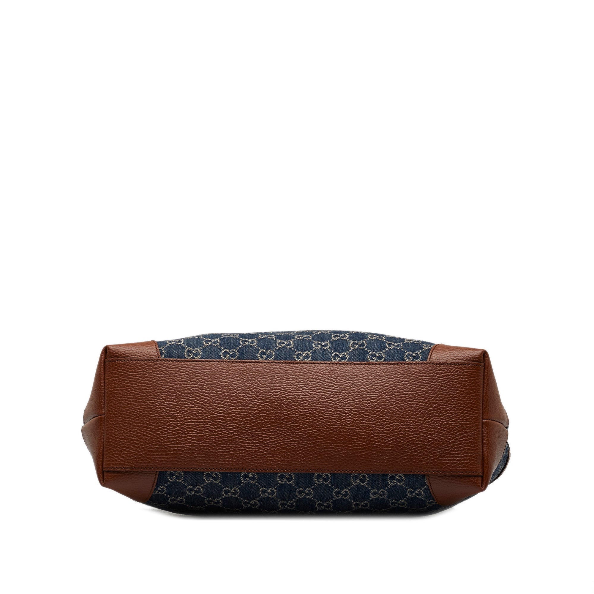 Blue Gucci Medium GG Denim Ophidia Shopping Tote