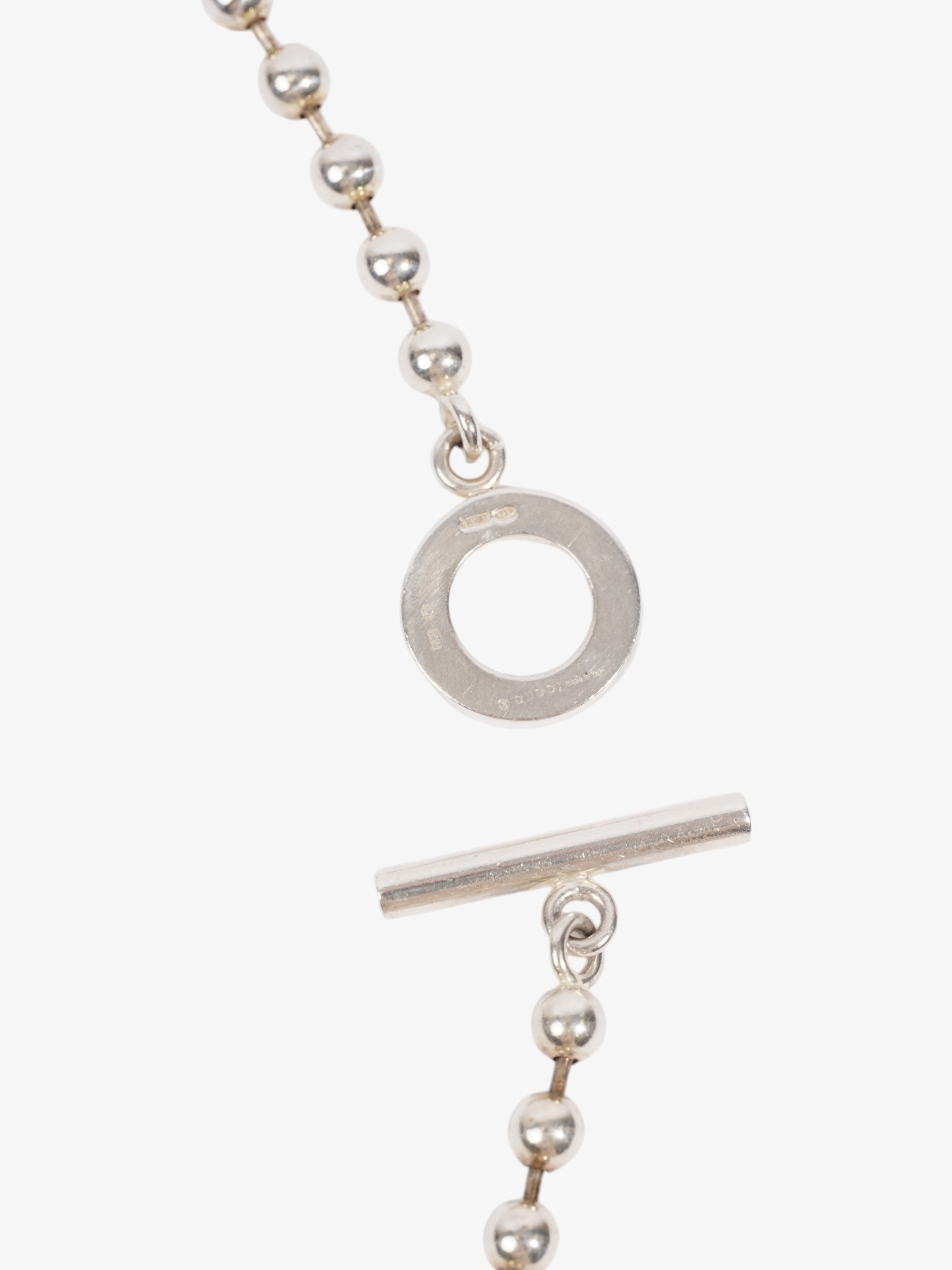 Gucci Boule Toggle Necklace Silver Silver Sterling