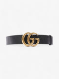 Gucci GG Marmont Wide Belt Black Leather 90cm / 36"
