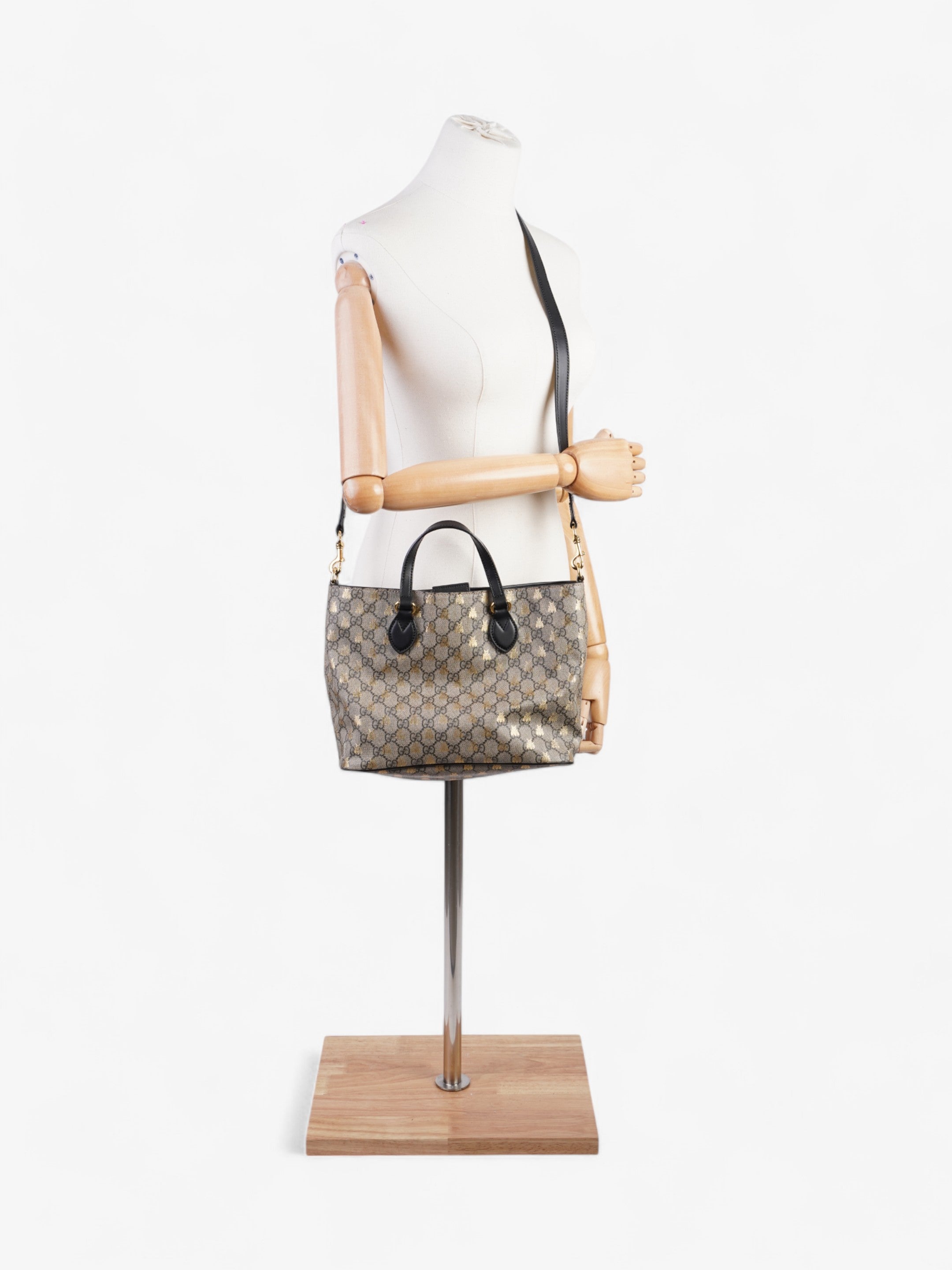 Gucci GG Bee Tote Supreme Coated Canvas Small
