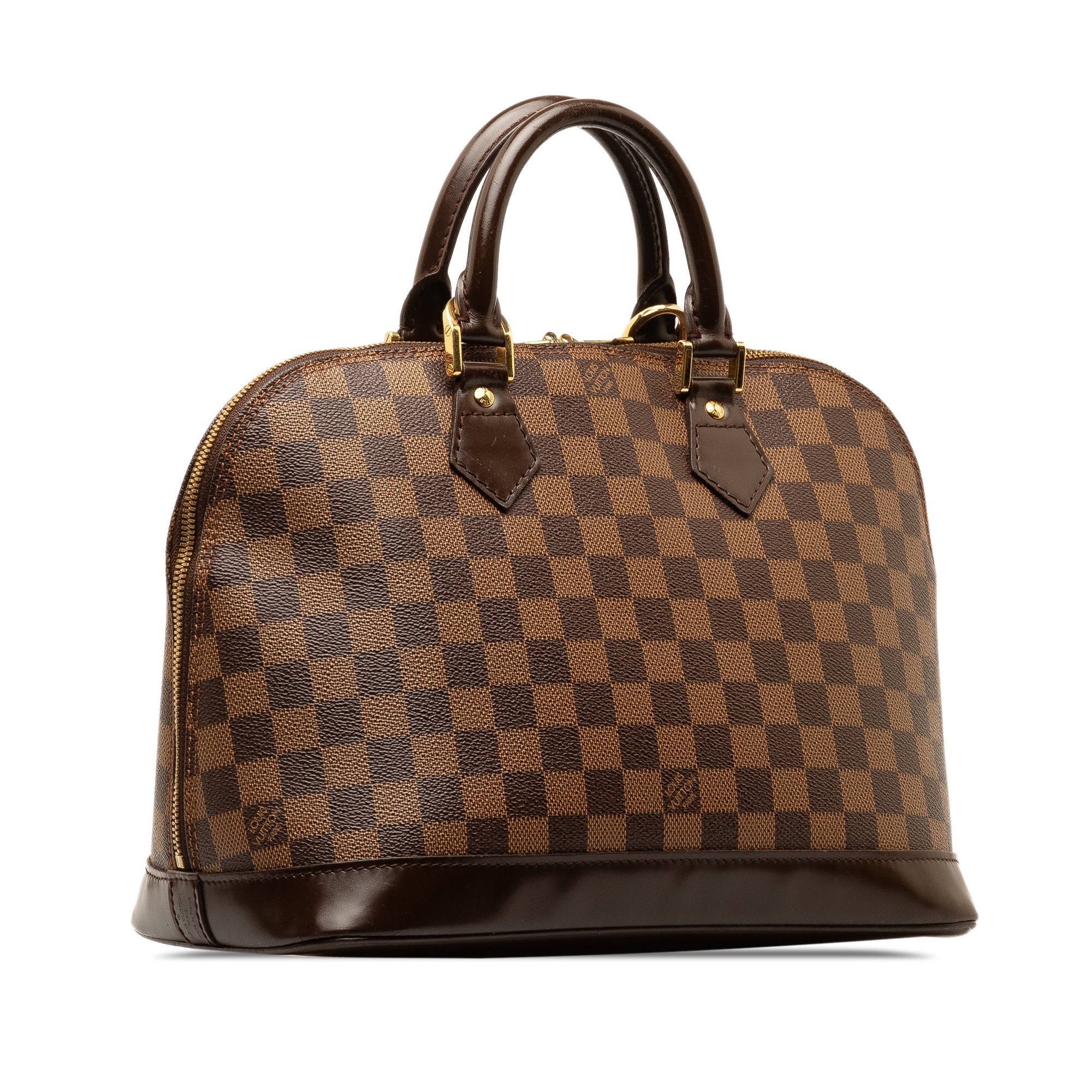 Brown Louis Vuitton Damier Ebene Alma MM Handbag