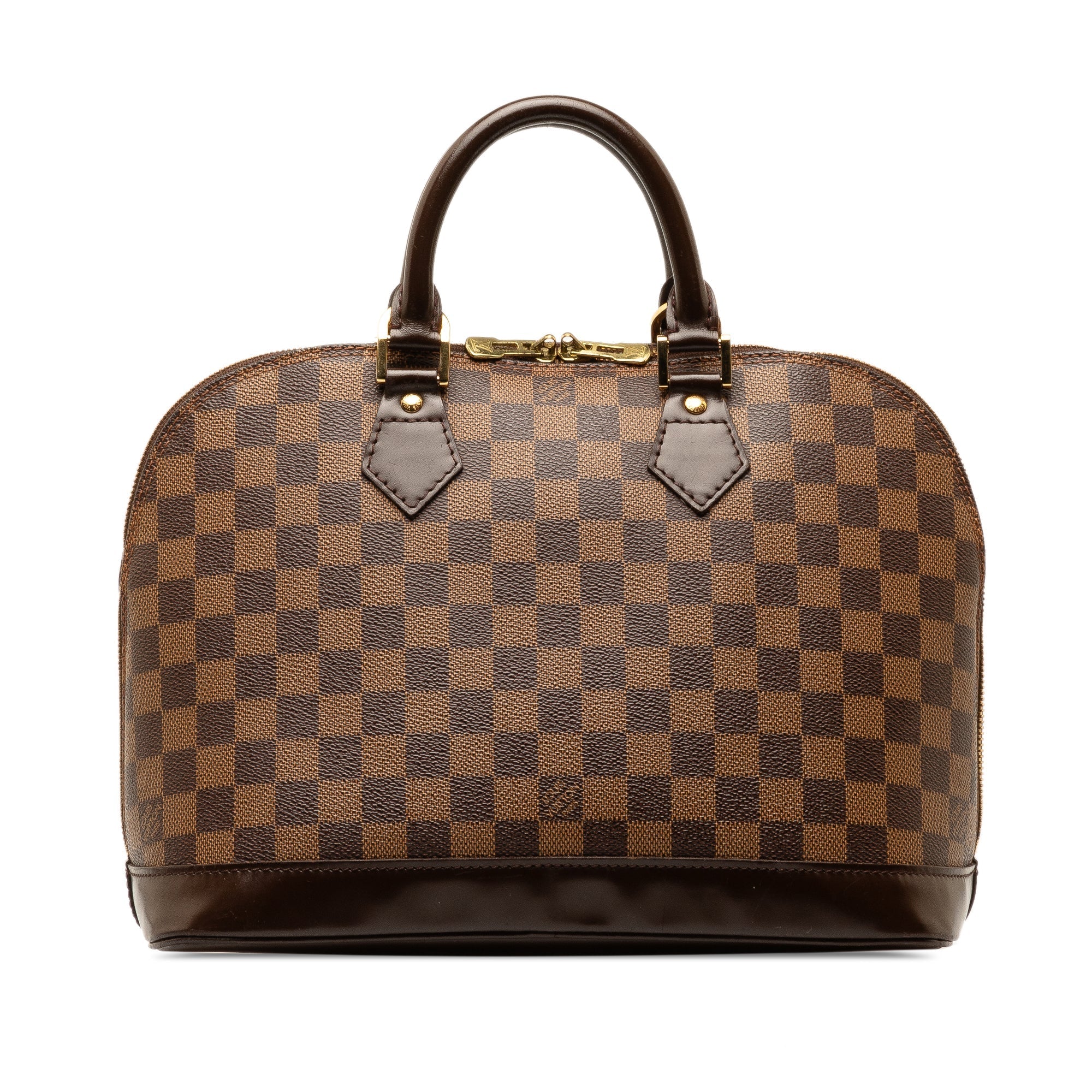 Brown Louis Vuitton Damier Ebene Alma MM Handbag