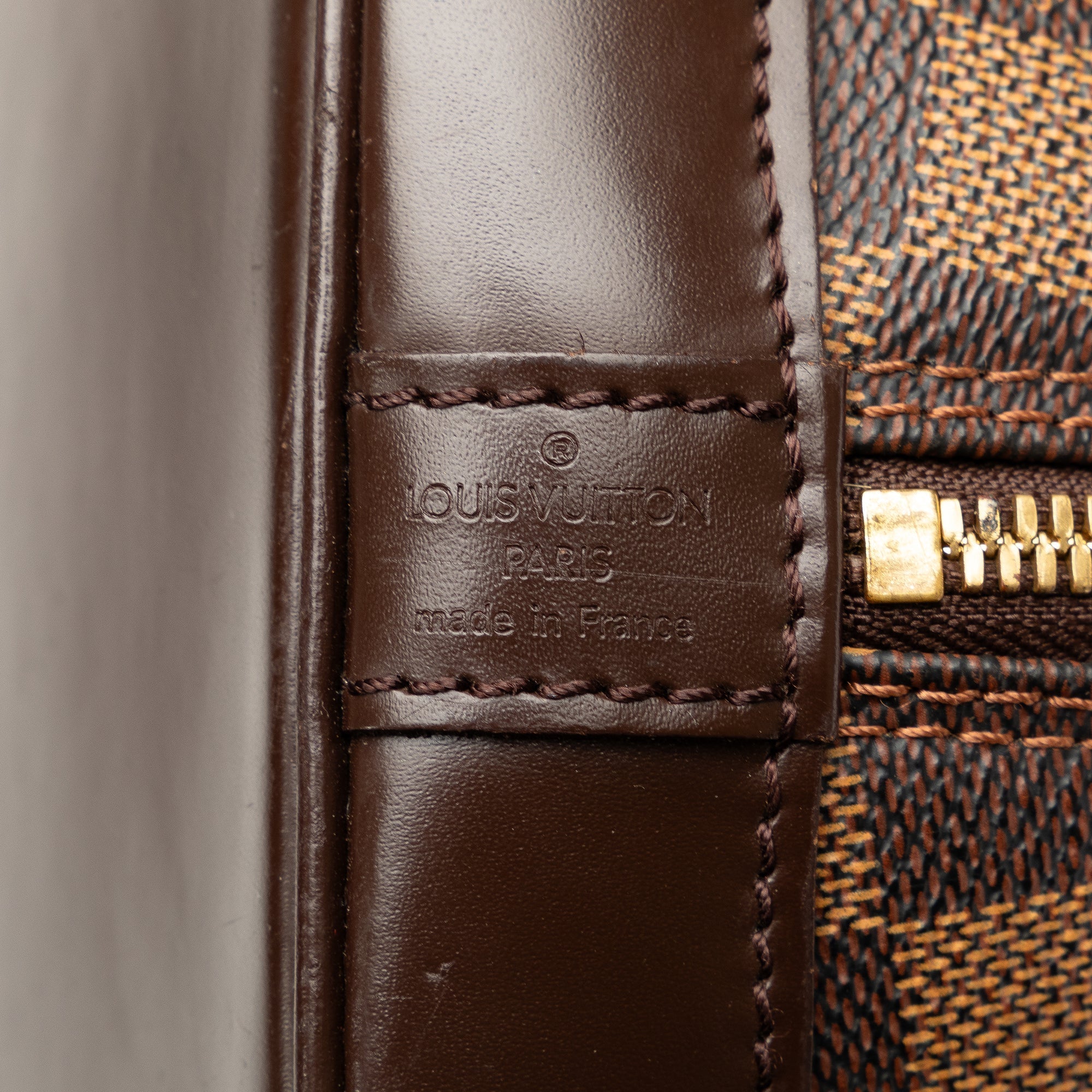 Brown Louis Vuitton Damier Ebene Alma MM Handbag