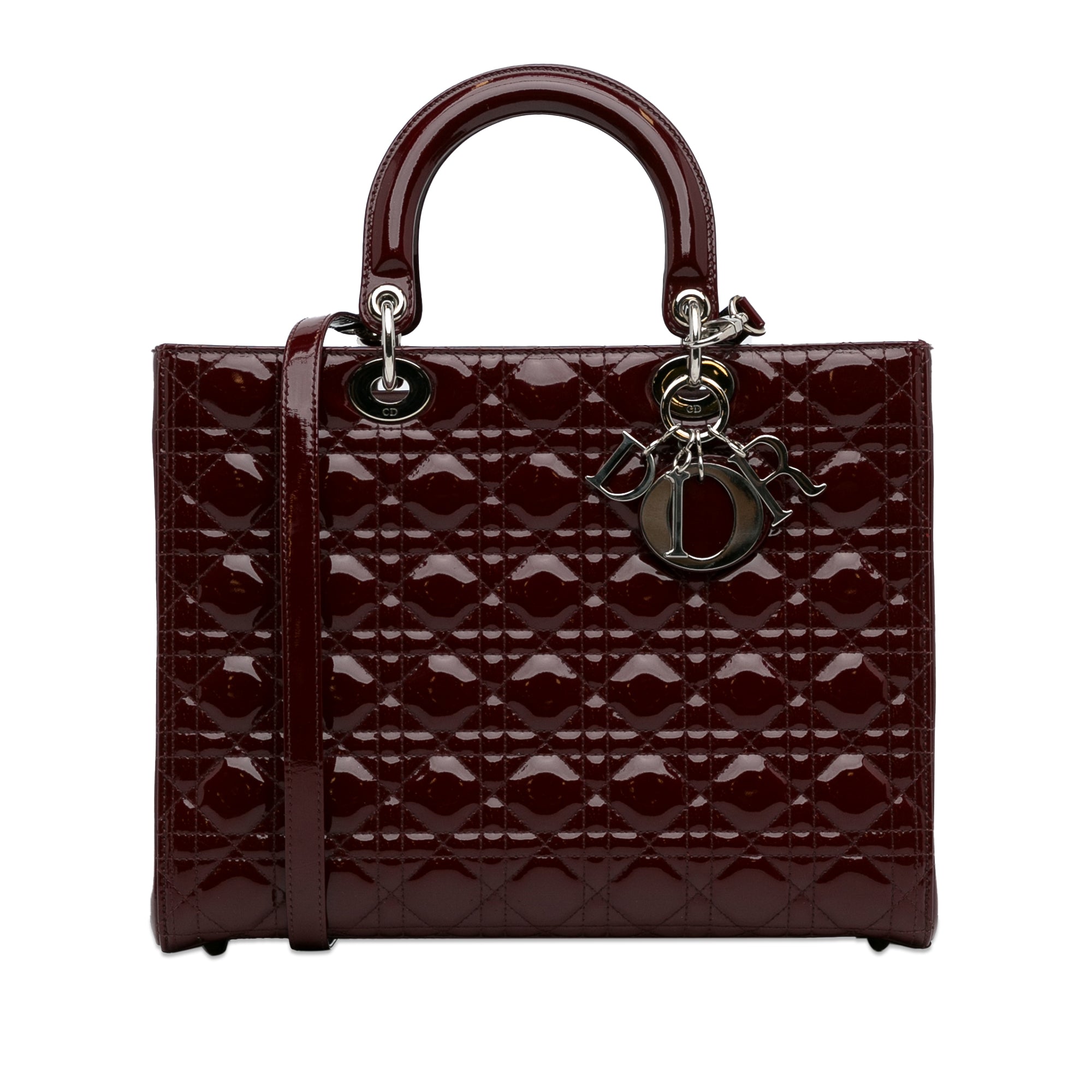 Dior Lady Dior Large Red Patent