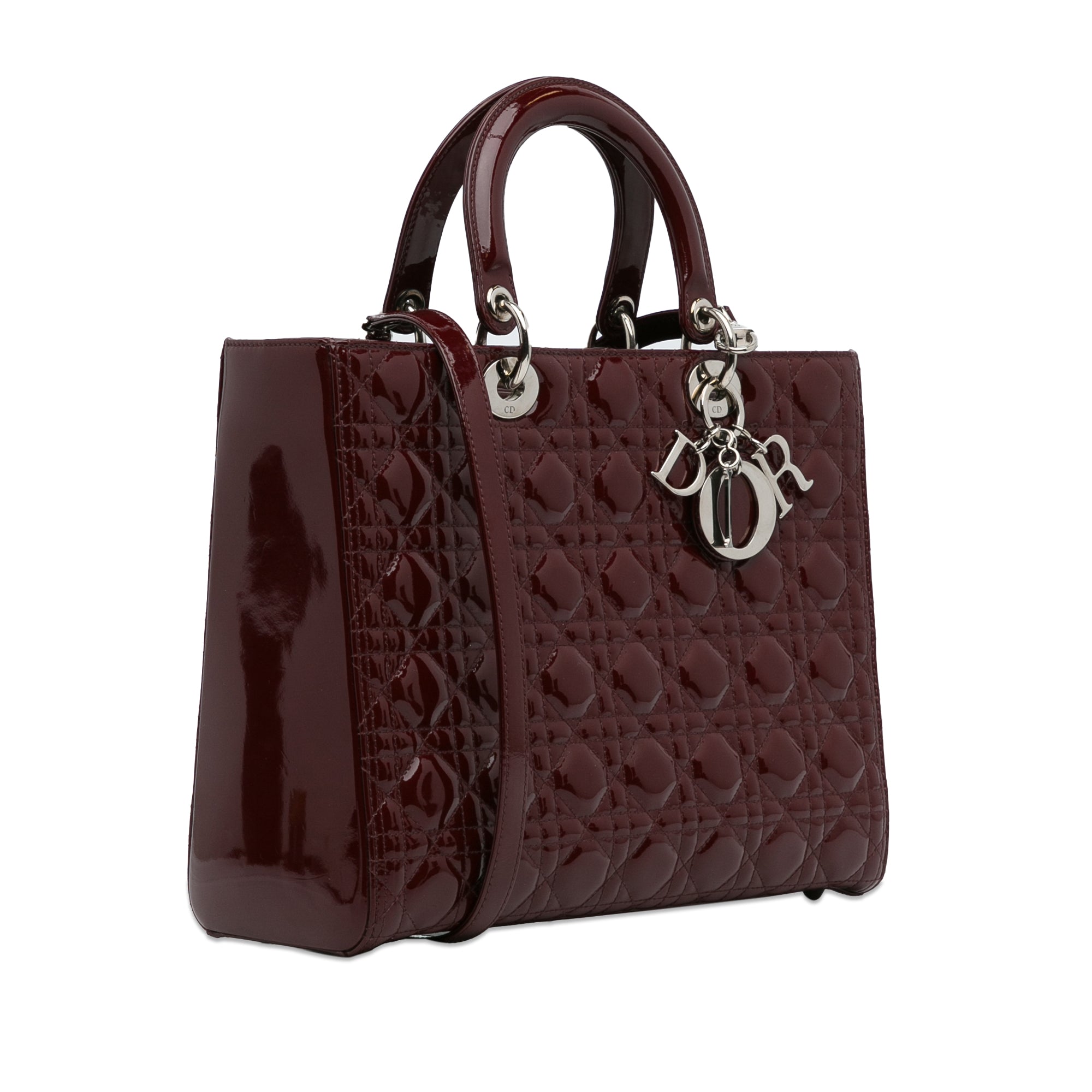 Dior Lady Dior Large Red Patent