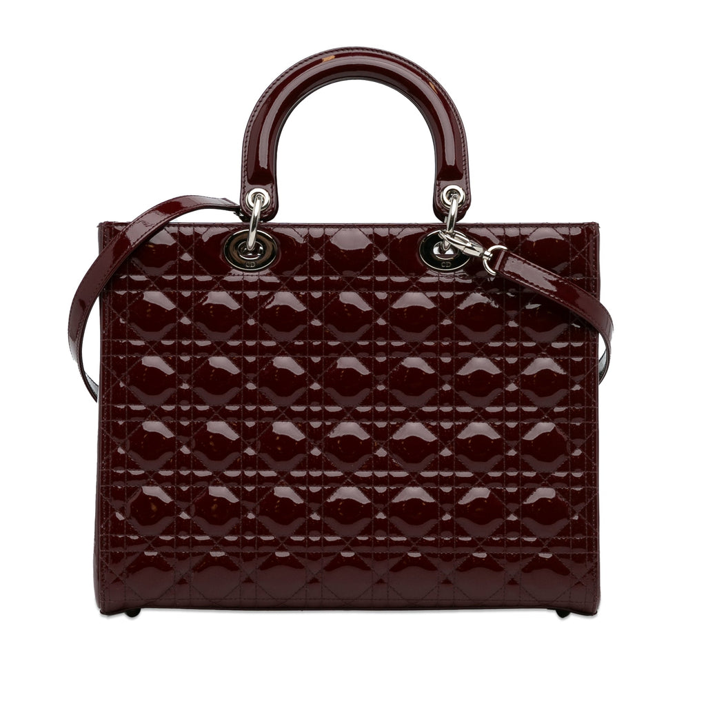 Dior Lady Dior Large Red Patent