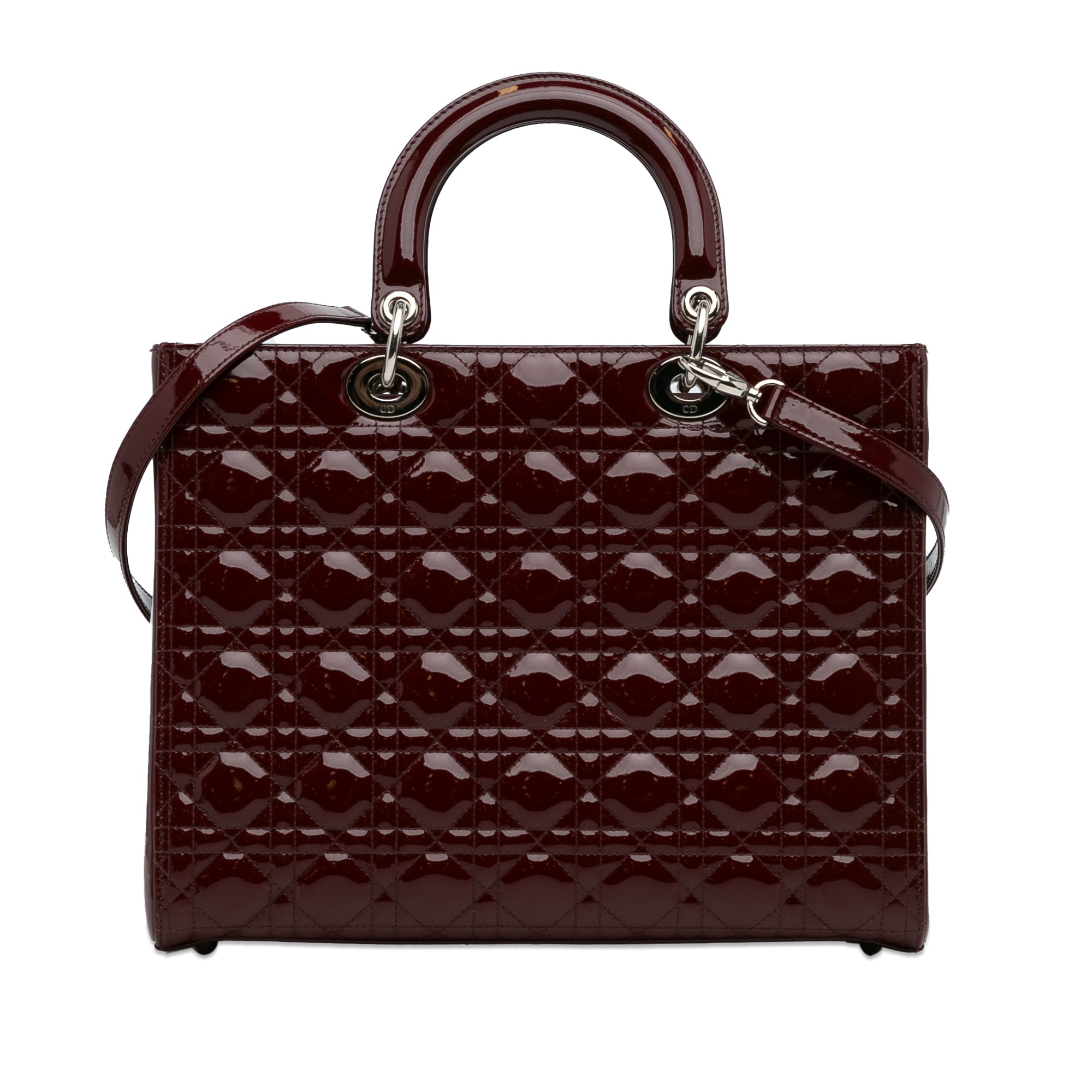 Dior Lady Dior Large Red Patent