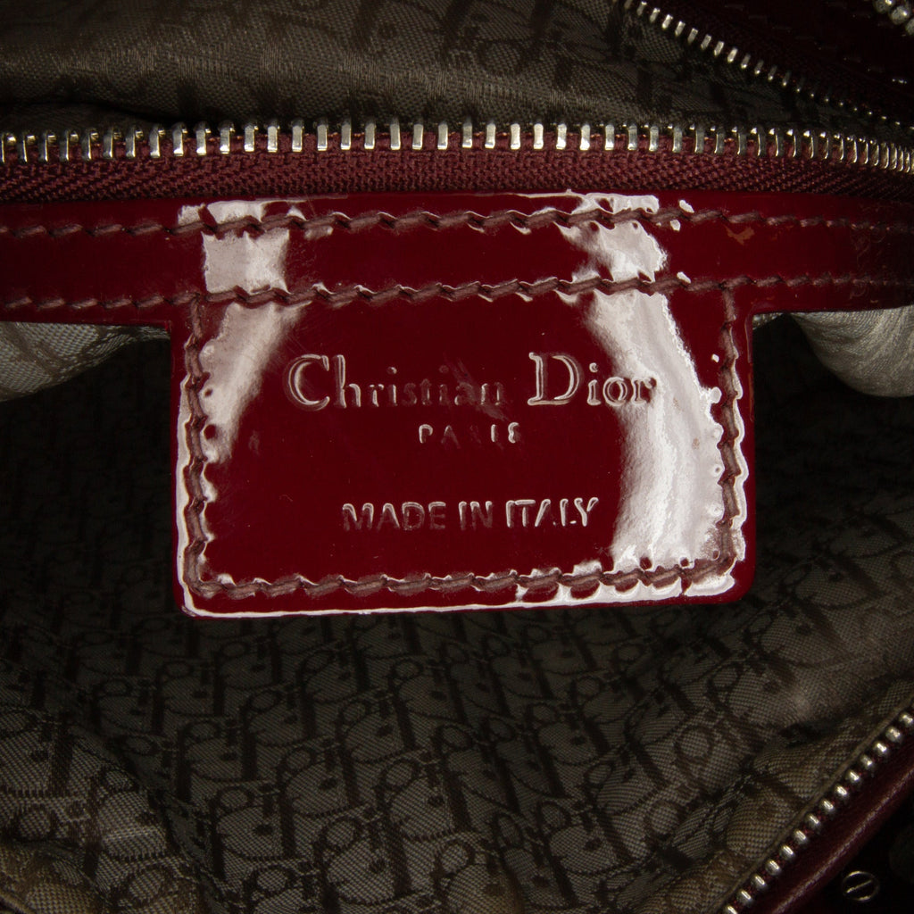 Dior Lady Dior Large Red Patent