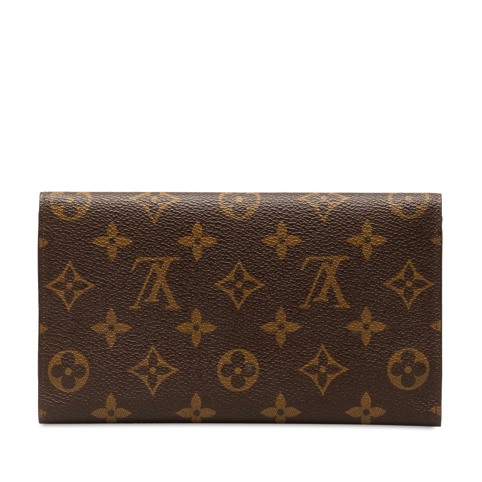 Brown Louis Vuitton Monogram Porte Tresor International Long Wallets