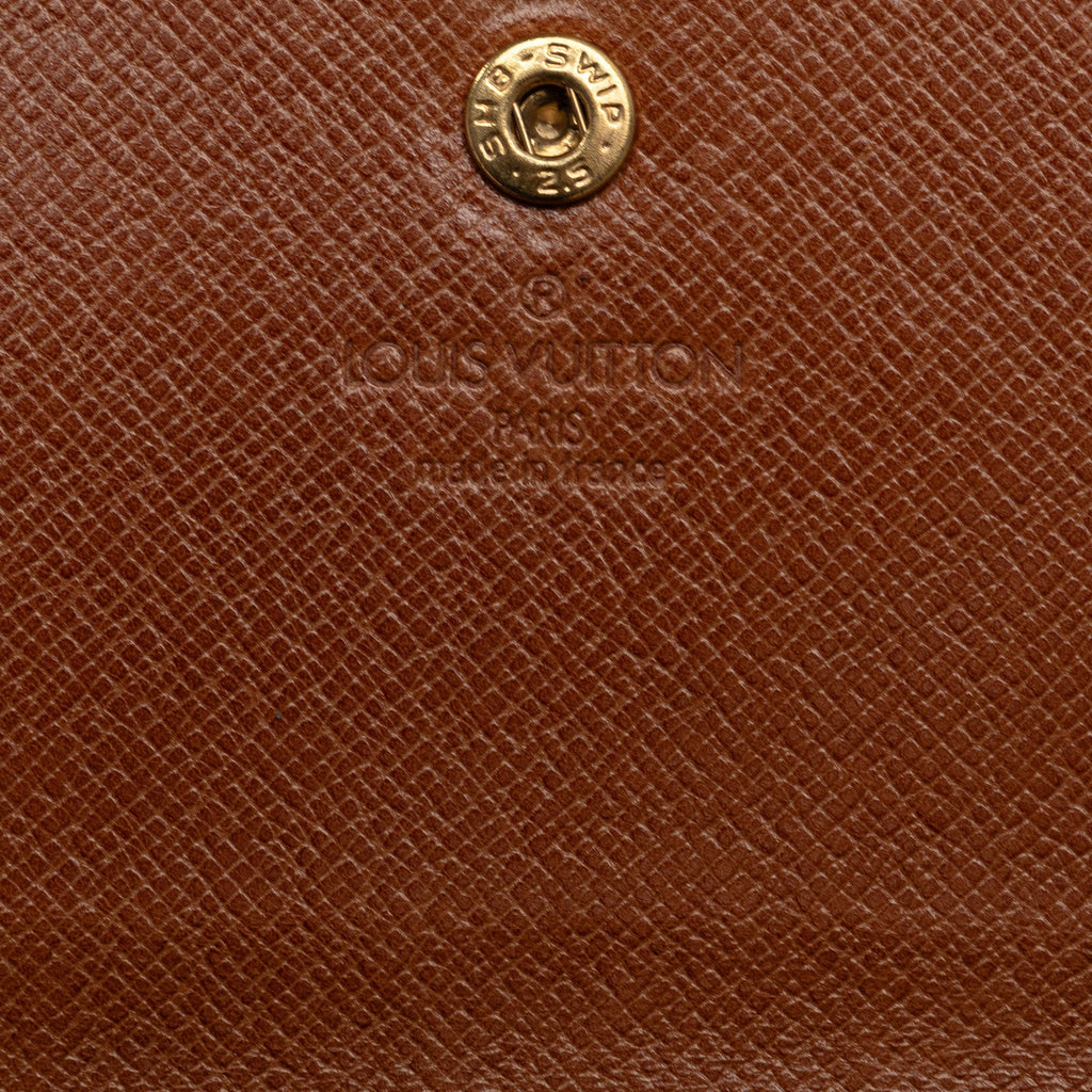 Brown Louis Vuitton Monogram Porte Tresor International Long Wallets