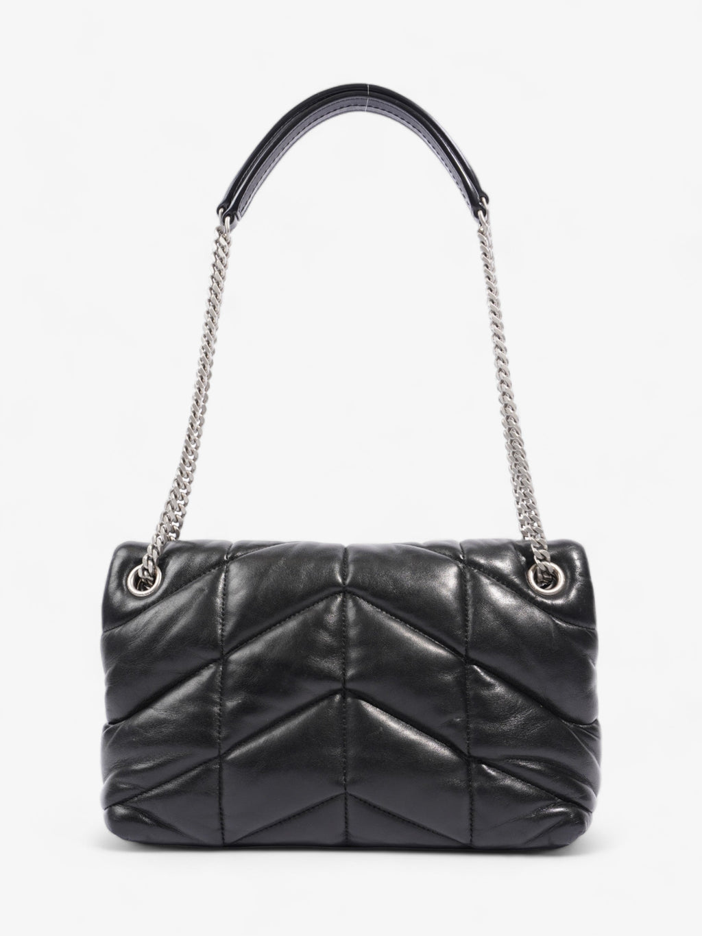 Saint Laurent Lou Lou Puffer Black Lambskin Leather Small