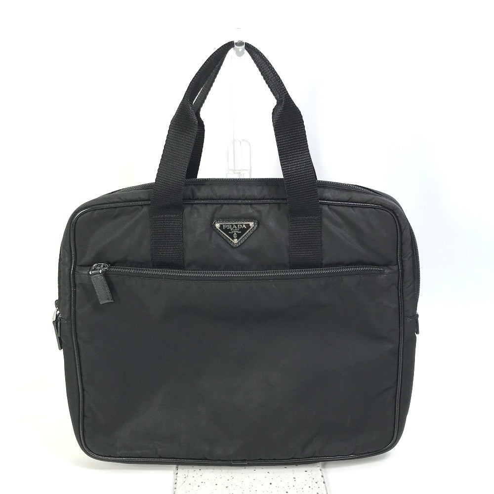 PRADA Business bag Nylon black Bag Triangle logo plate mens Used
