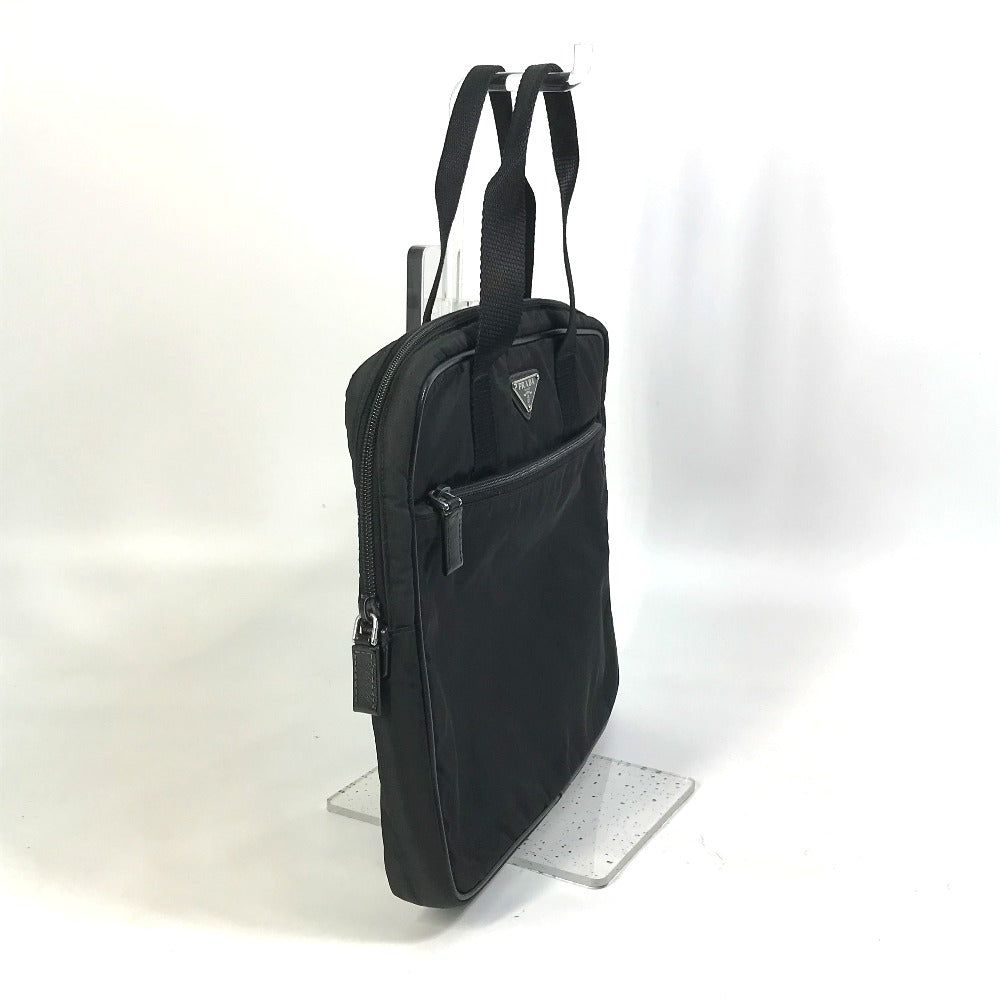 PRADA Business bag Nylon black Bag Triangle logo plate mens Used