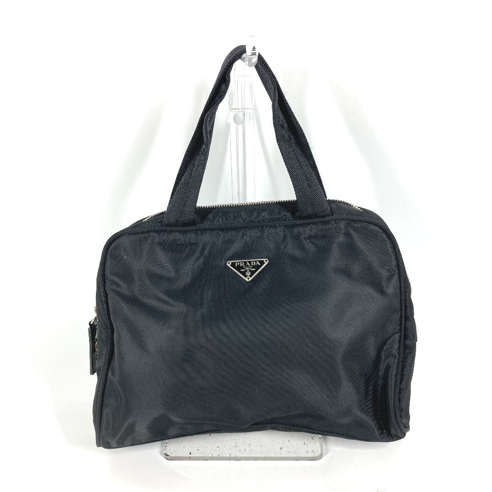 PRADA Handbag Nylon black Triangle logo plate Women Used
