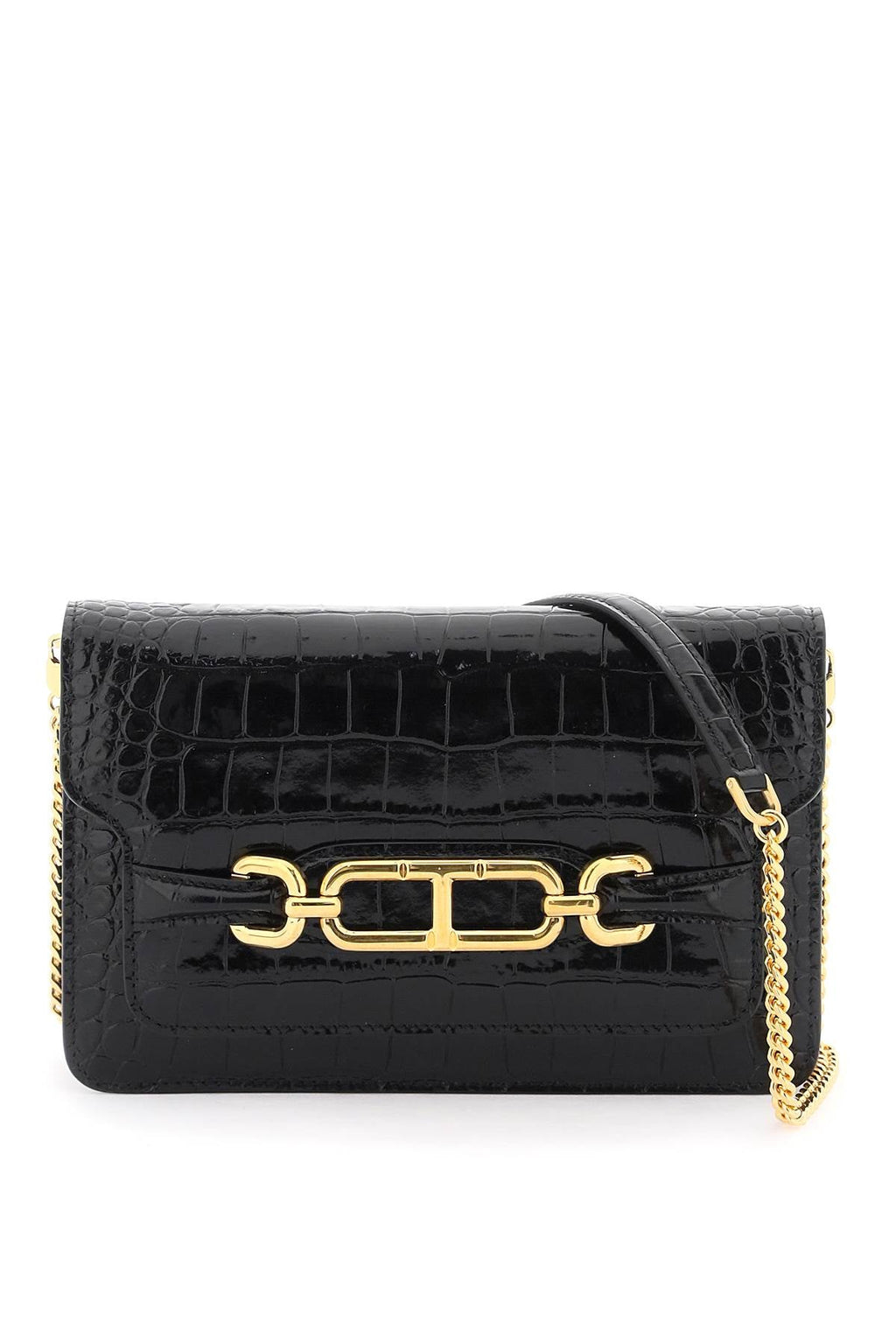 Tom Ford Whitney Crocodile Print Shoulder Bag. Women