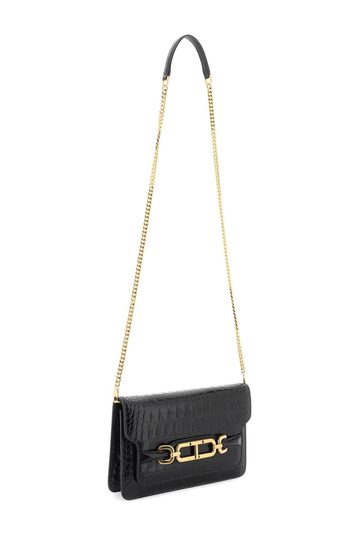 Tom Ford Whitney Crocodile Print Shoulder Bag. Women