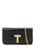 Tom Ford Mini Wallis Crocodile Print Leather Bag. Women