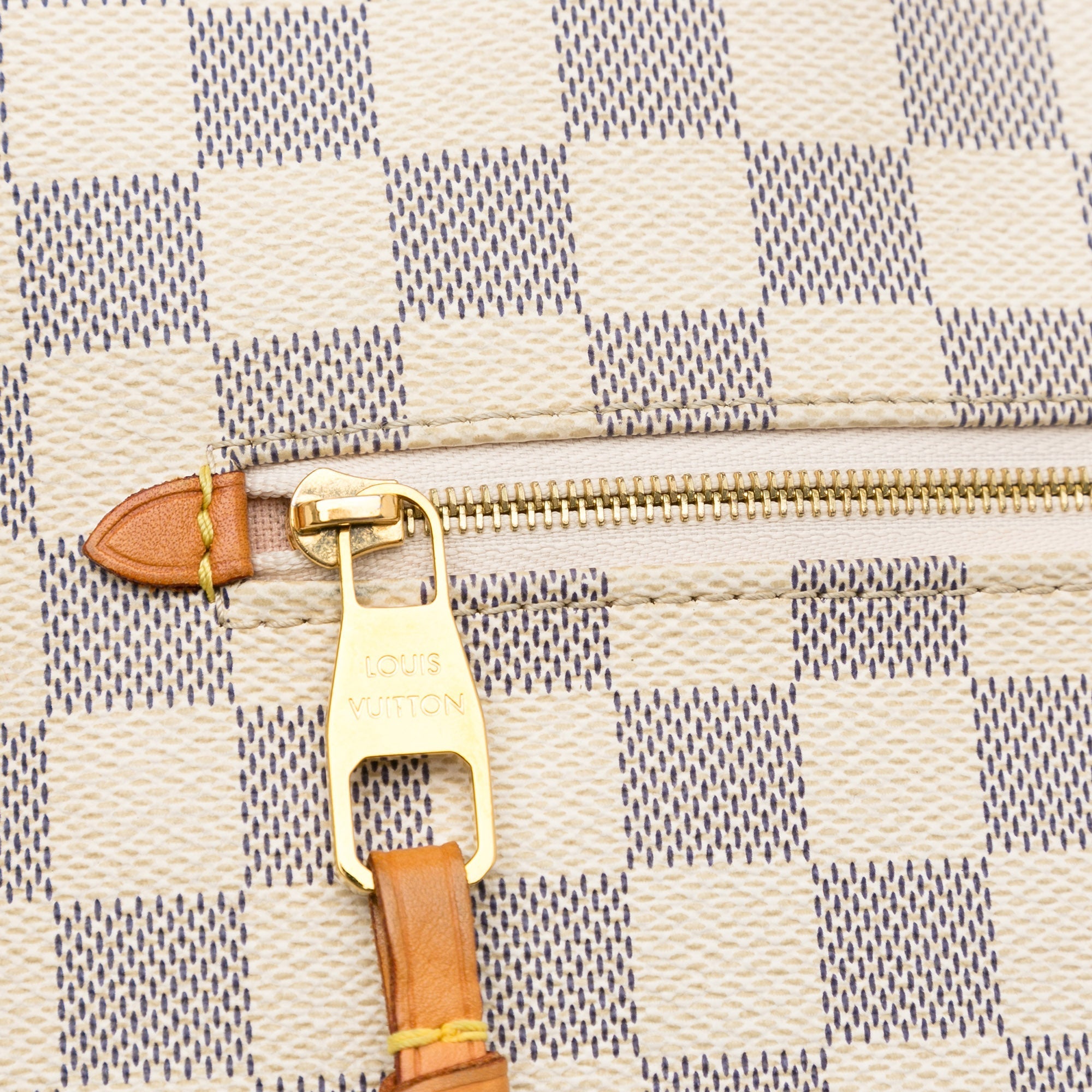White Louis Vuitton Damier Azur Iena MM Tote Bag