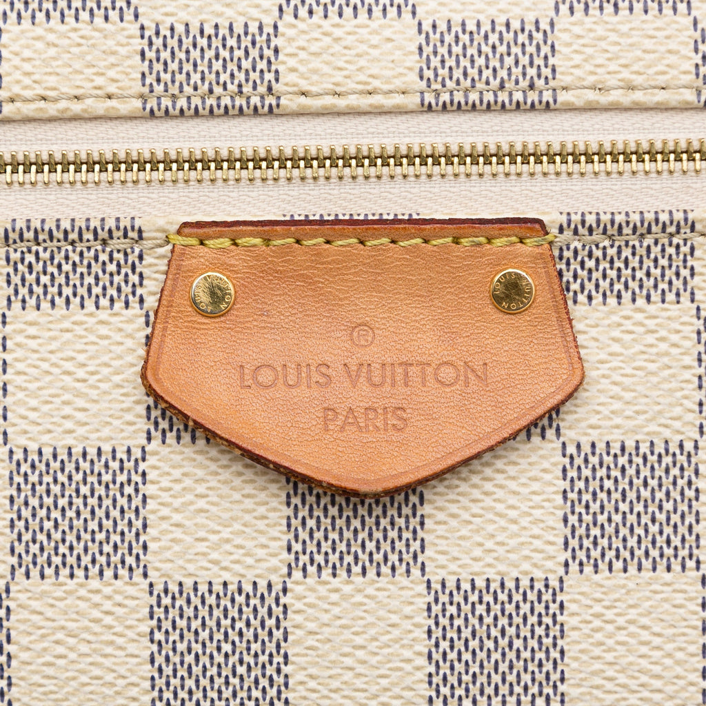White Louis Vuitton Damier Azur Iena MM Tote Bag