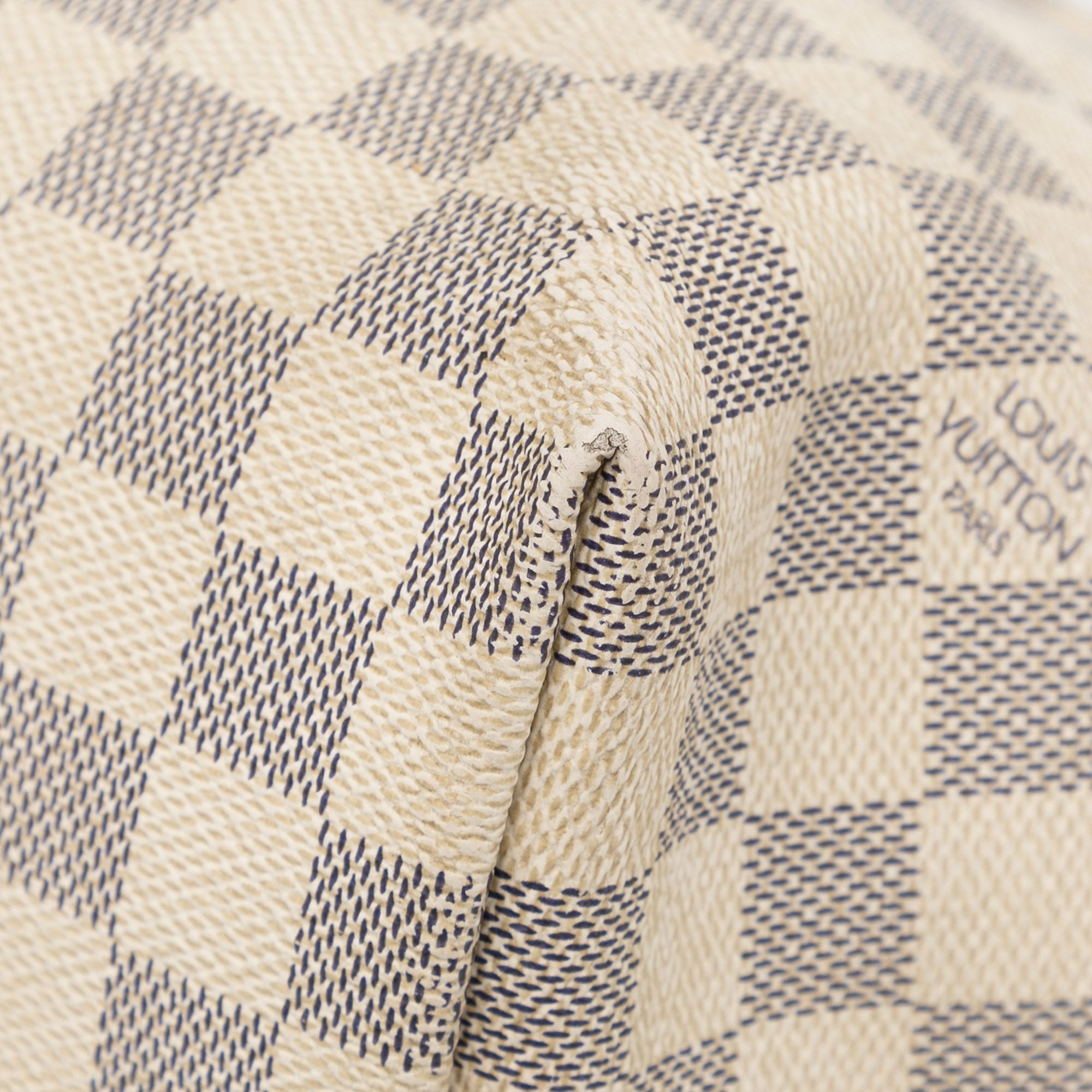 White Louis Vuitton Damier Azur Iena MM Tote Bag