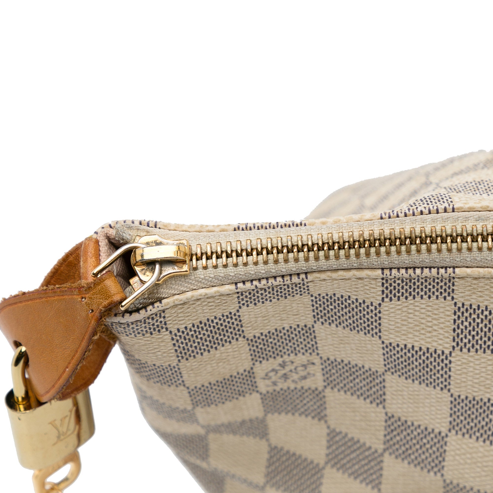 White Louis Vuitton Damier Azur Iena MM Tote Bag