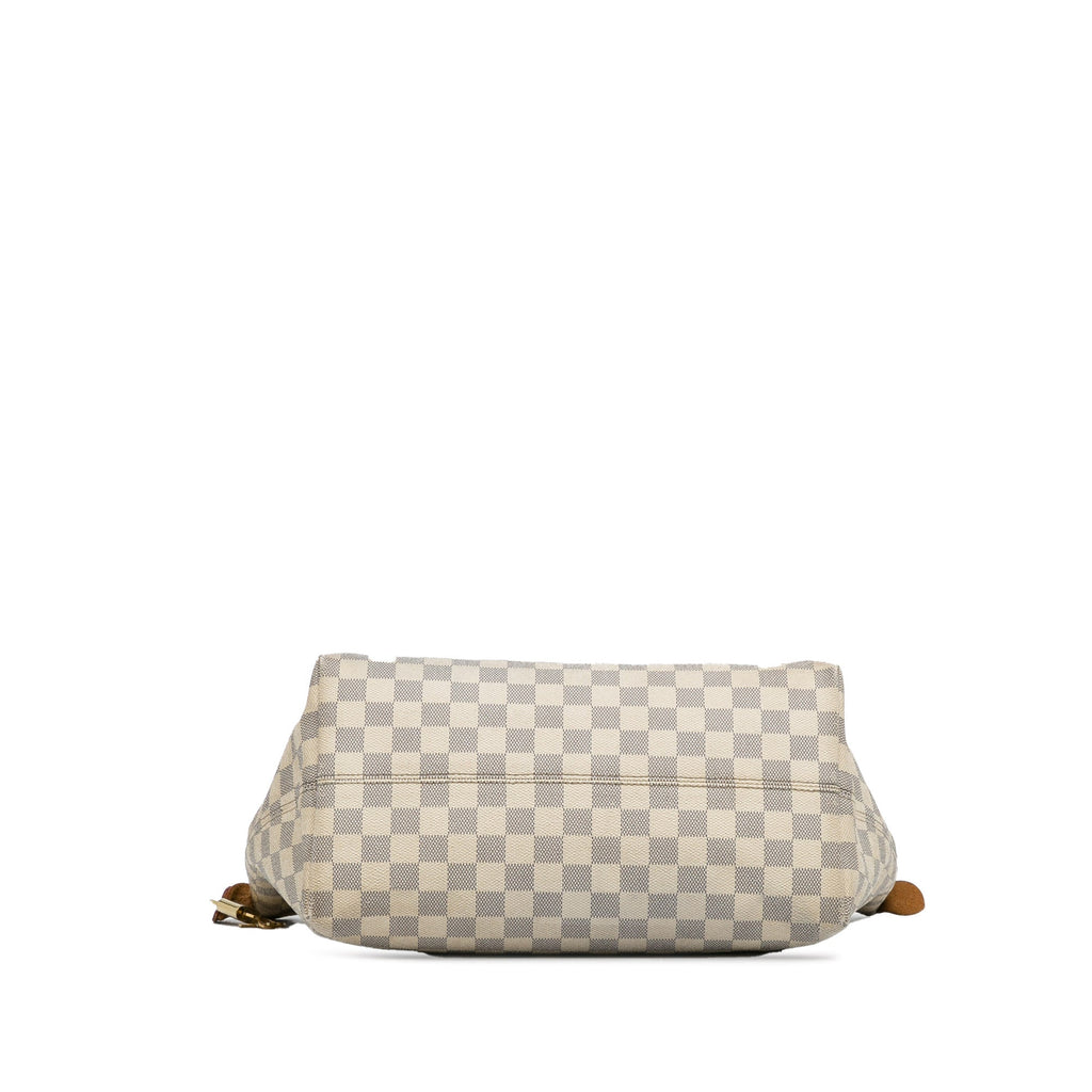 White Louis Vuitton Damier Azur Iena MM Tote Bag