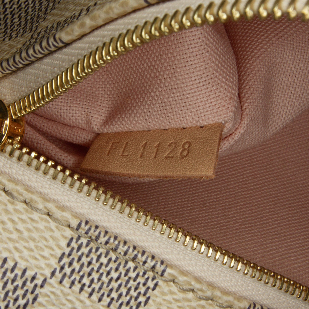 White Louis Vuitton Damier Azur Iena MM Tote Bag