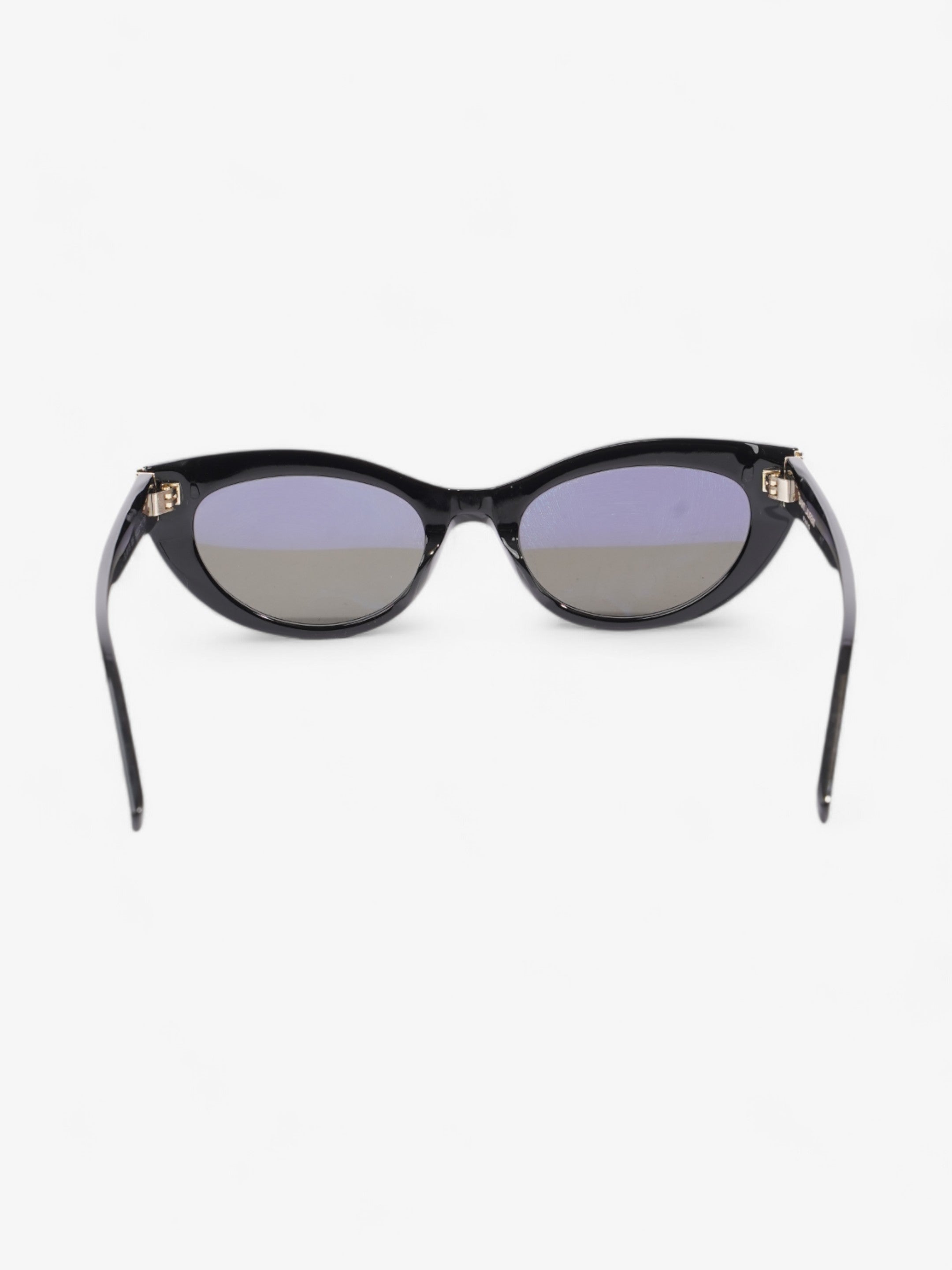 Saint Laurent YSL Cat Eye Sunglasses Black / Gold Acetate 140mm